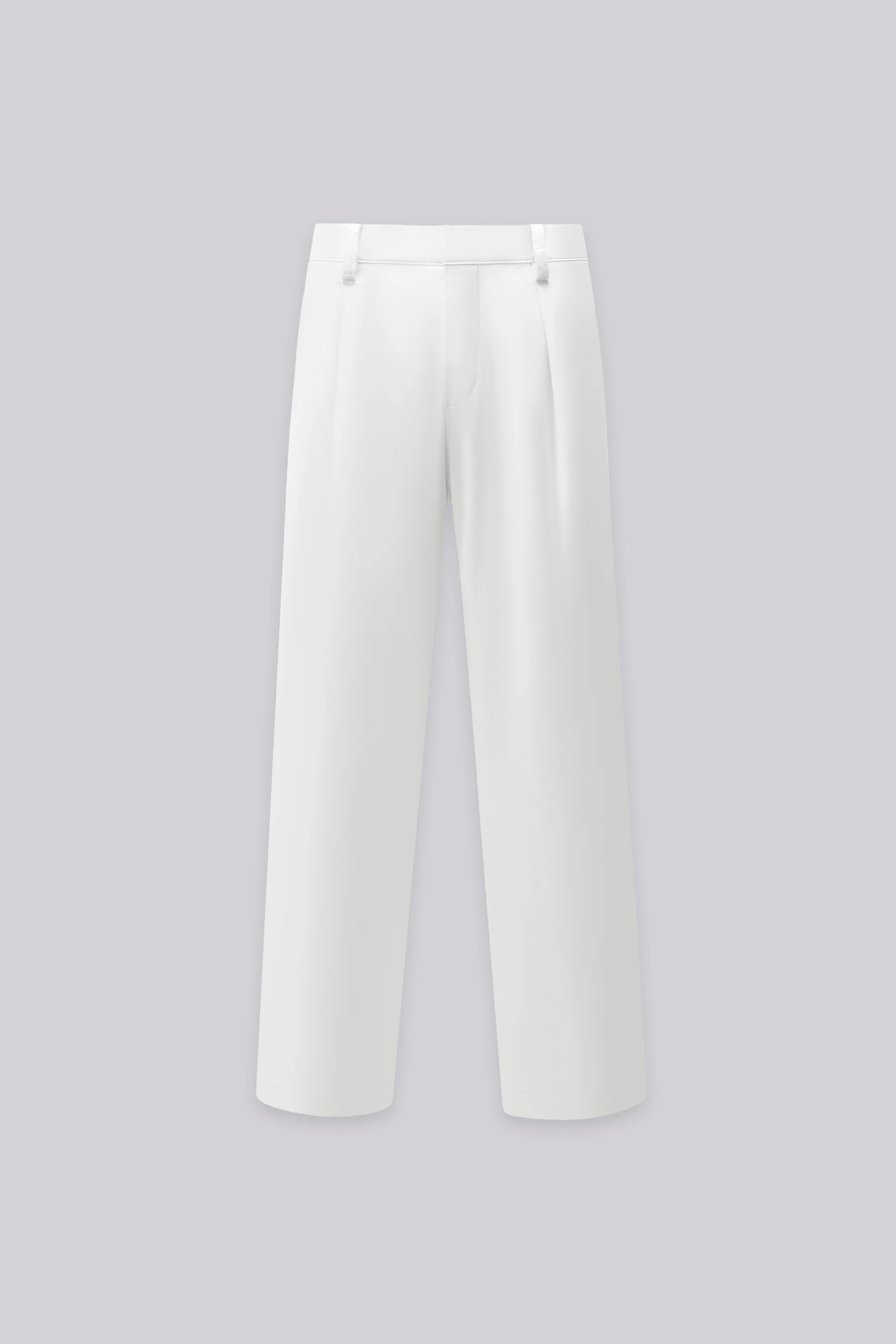 Cotton Barrel Leg Pants | Blanc White WH001Z - Image 4