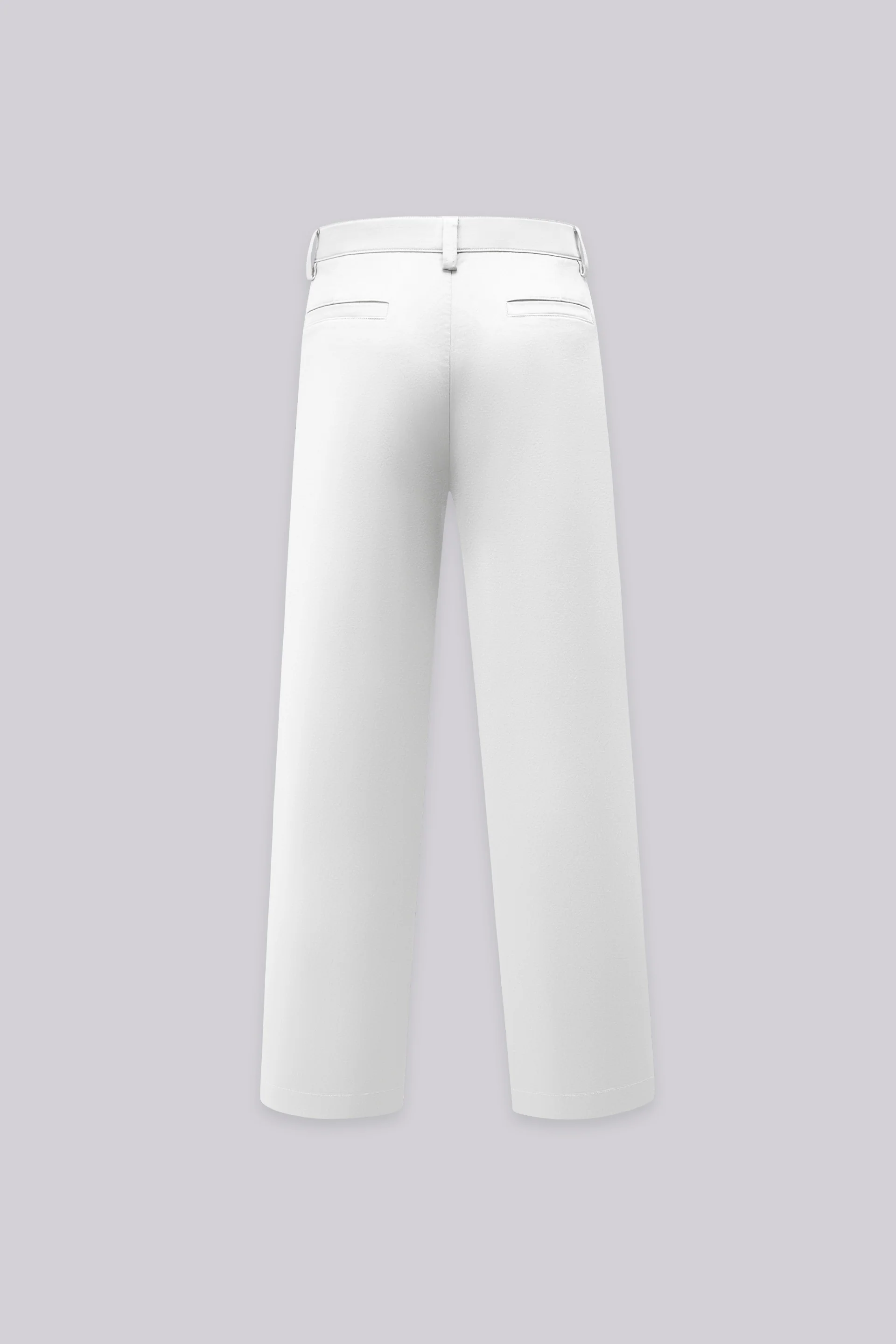 Cotton Barrel Leg Pants | Blanc White WH001Z - Image 5