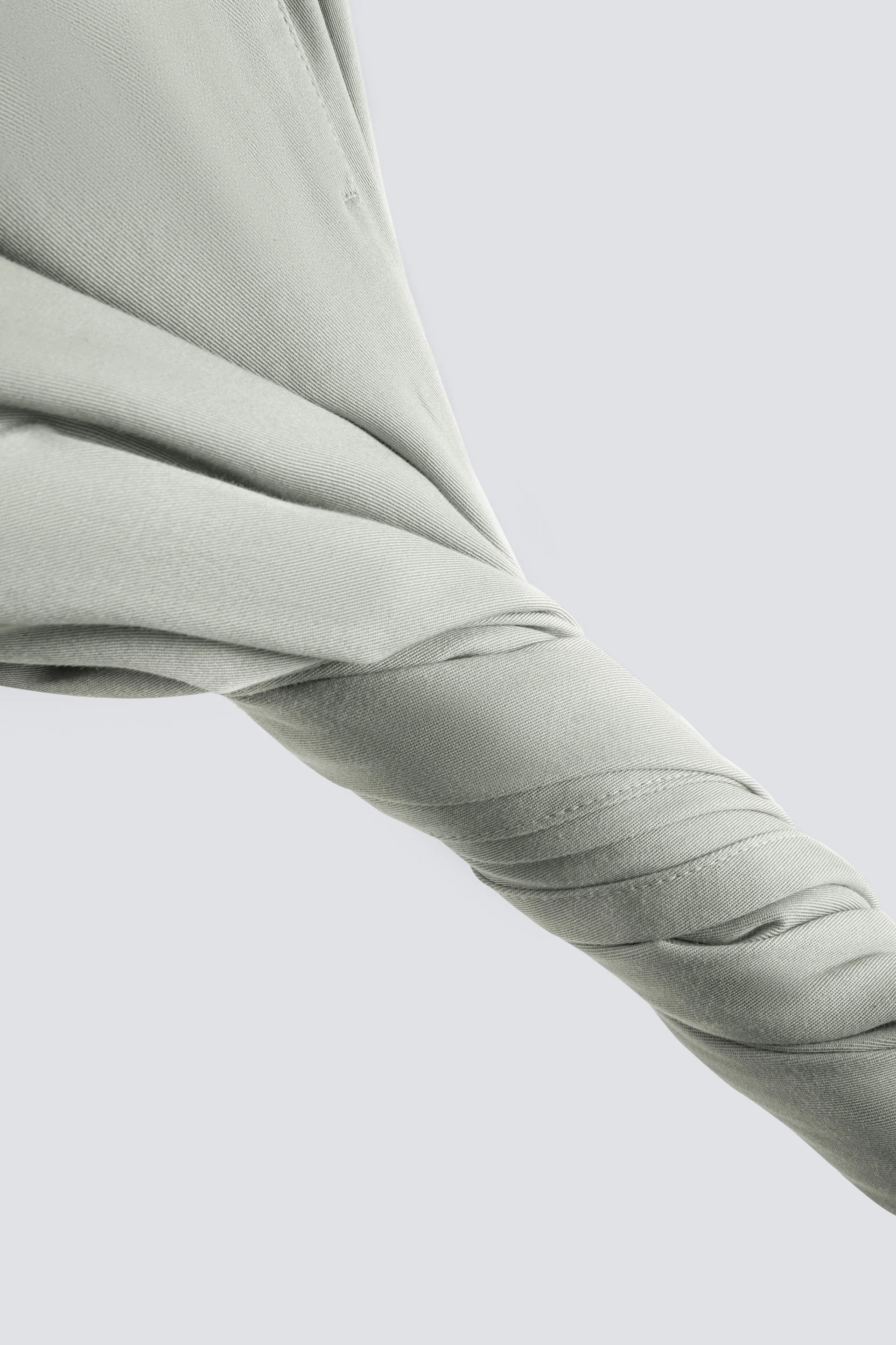 Cotton Barrel Leg Pants | Sand Khaki 24712P - Image 12