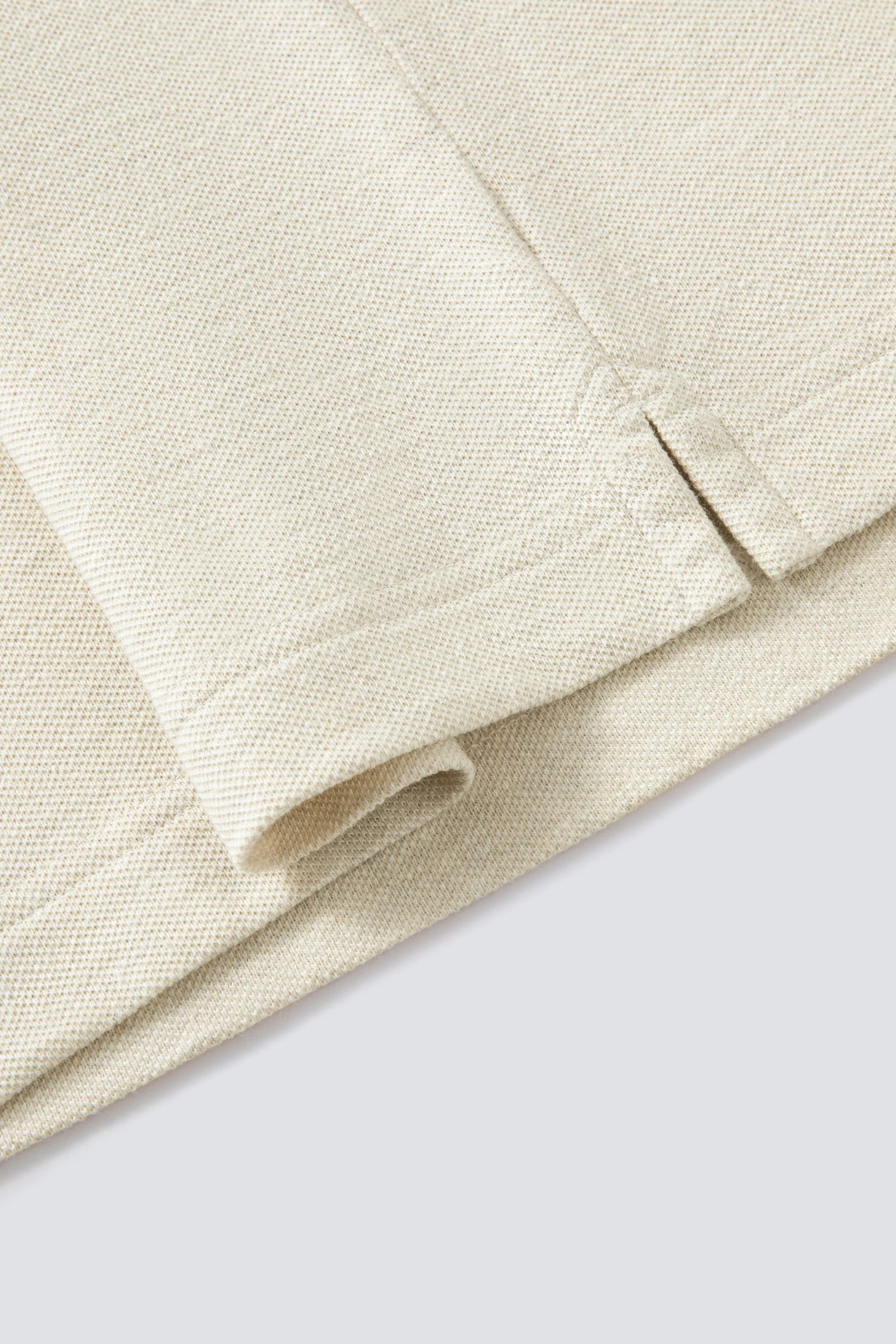 Cotton-Hemp Camp Collar Polo | Heather Light Khaki EQ4025 - Image 8