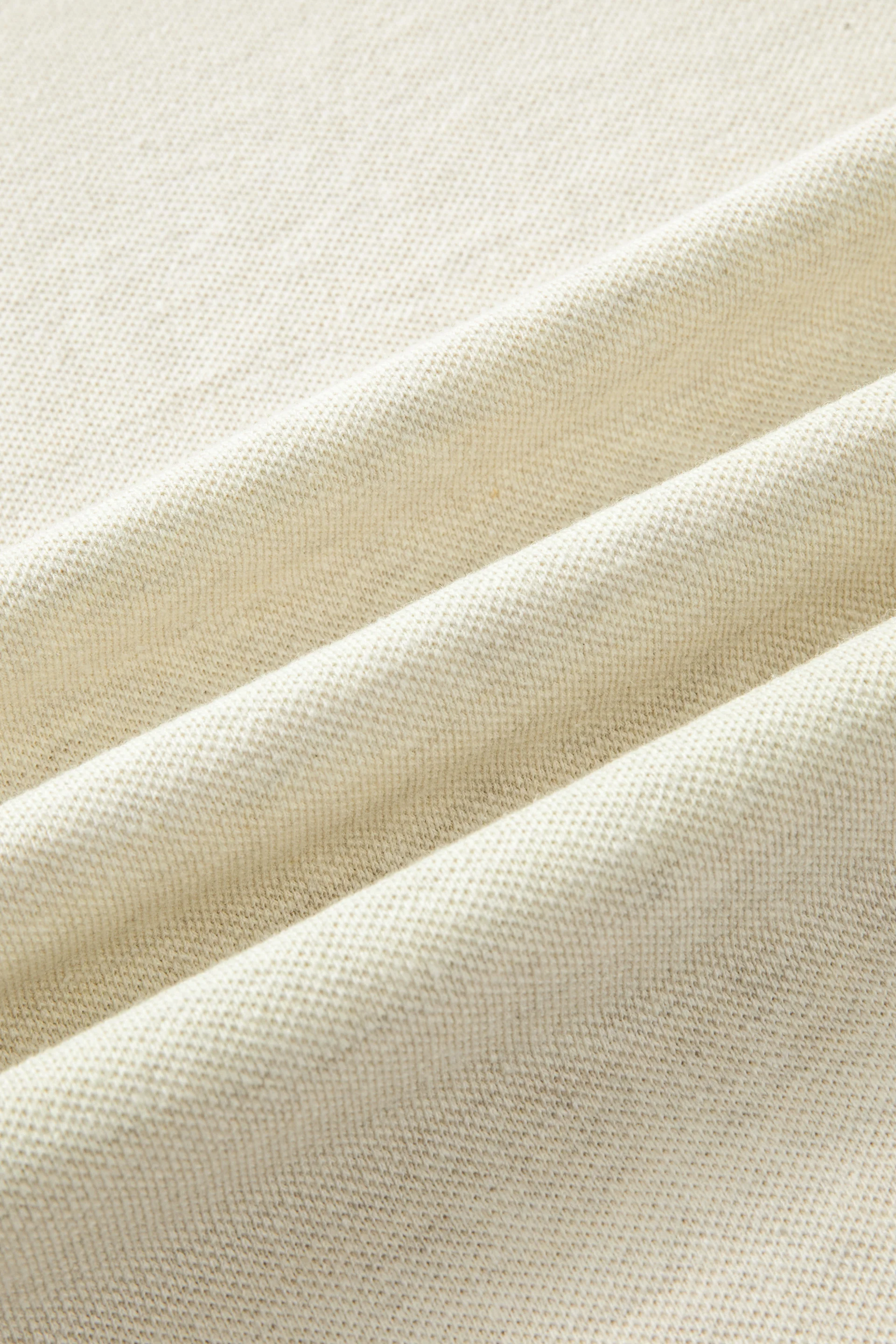 Cotton-Hemp Camp Collar Polo | Heather Light Khaki EQ4025 - Image 9