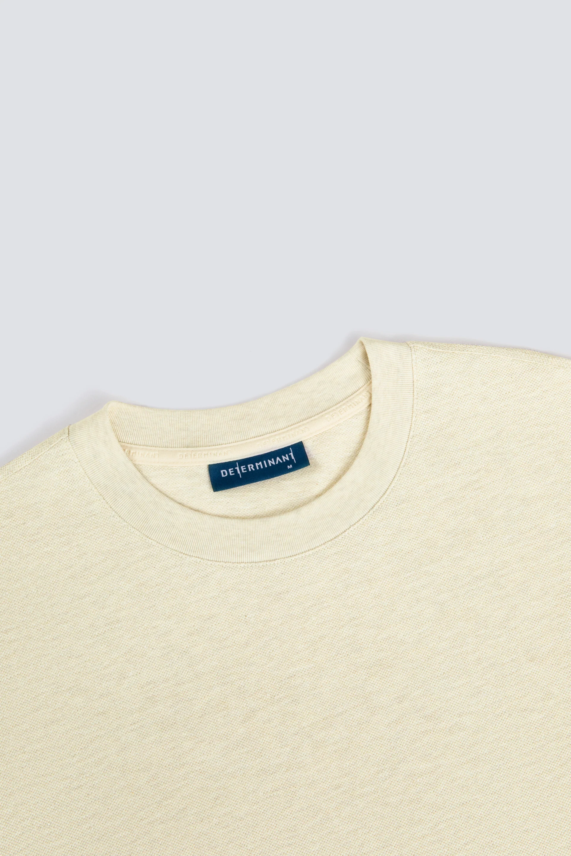 Cotton-Hemp Crew Neck T-Shirt | Heather Light Khaki EQ4025 - Image 5