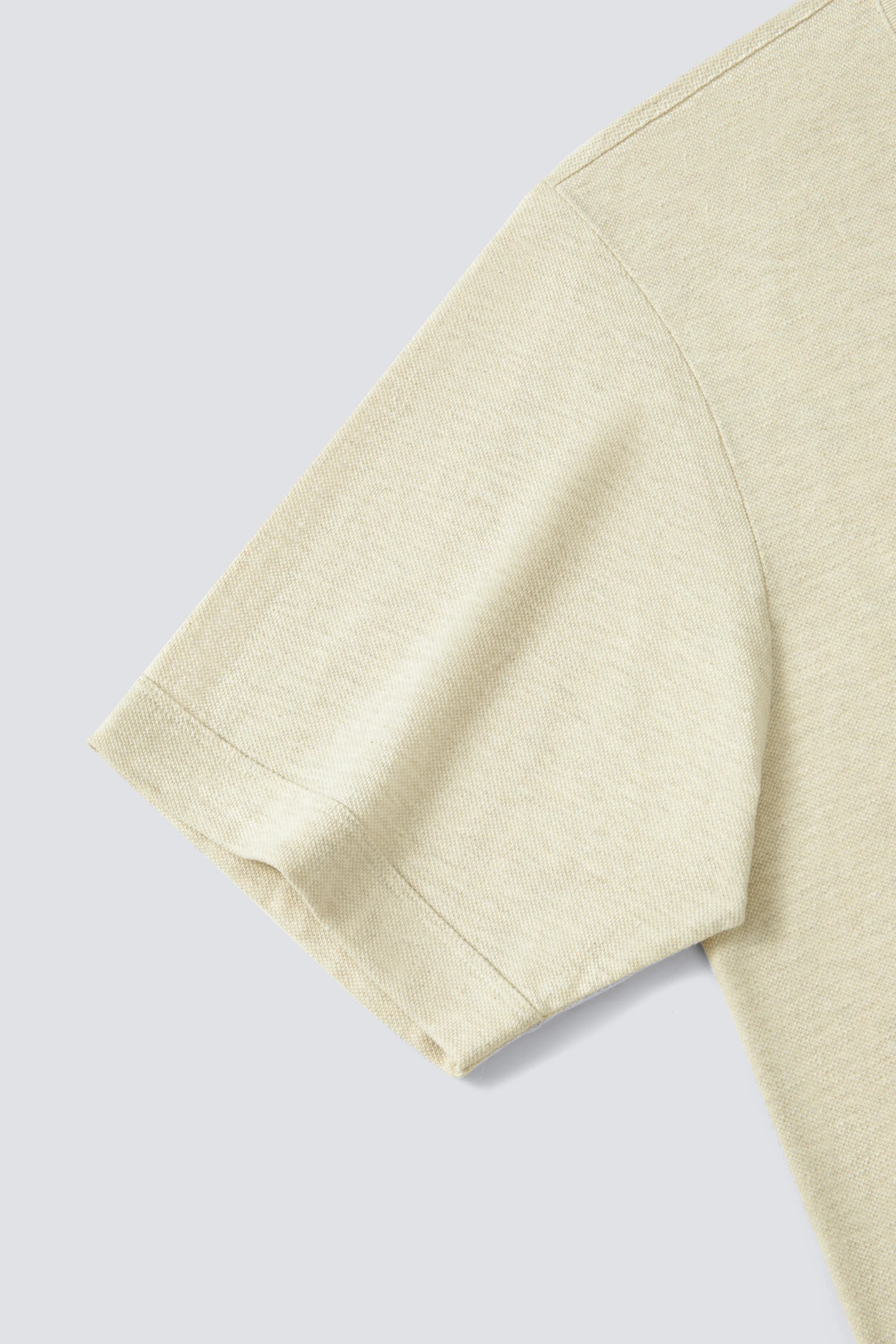 Cotton-Hemp Crew Neck T-Shirt | Heather Light Khaki EQ4025 - Image 8