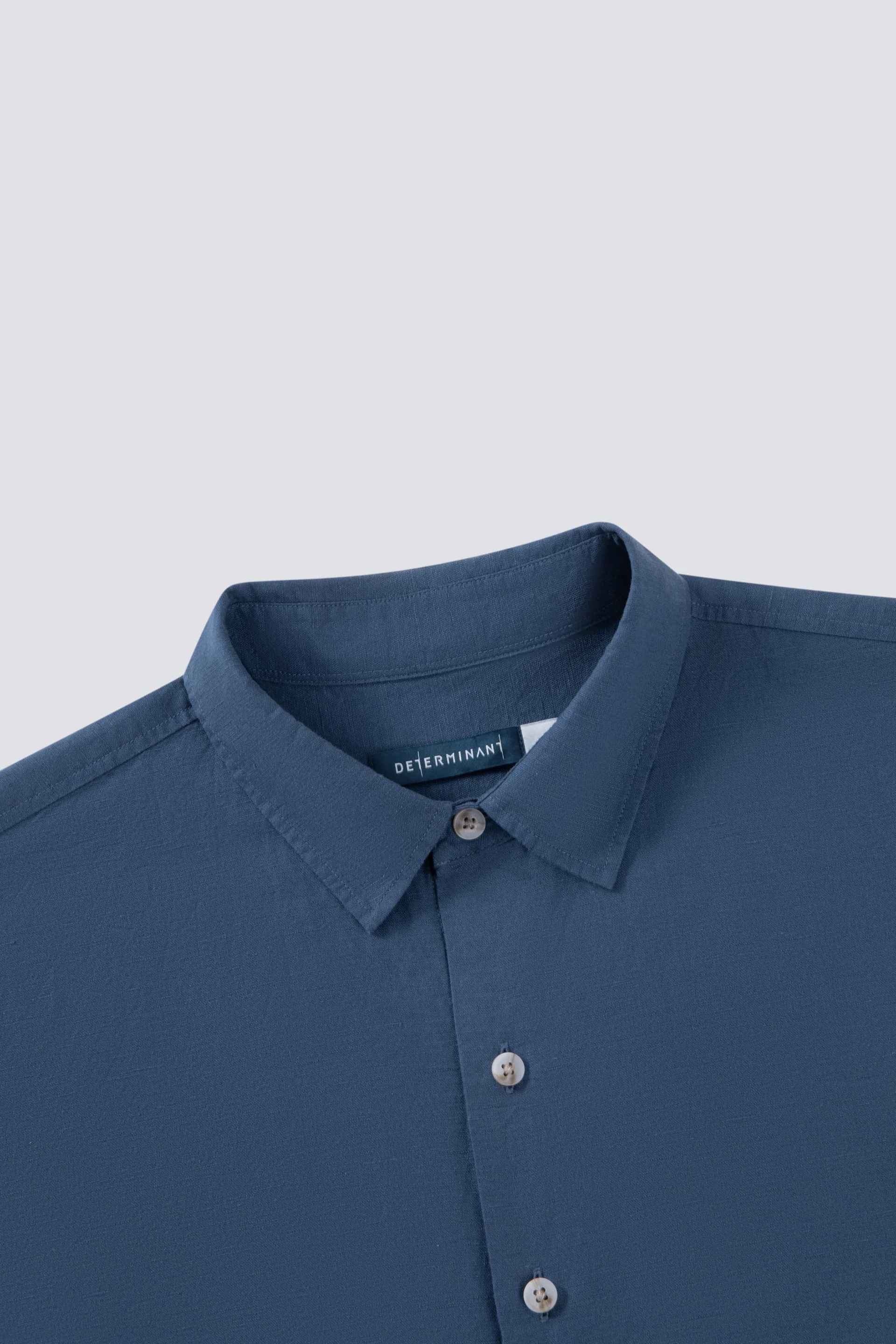 Cotton-Linen Short Sleeve Casual Shirt | Ensign Blue 25485N - Image 4