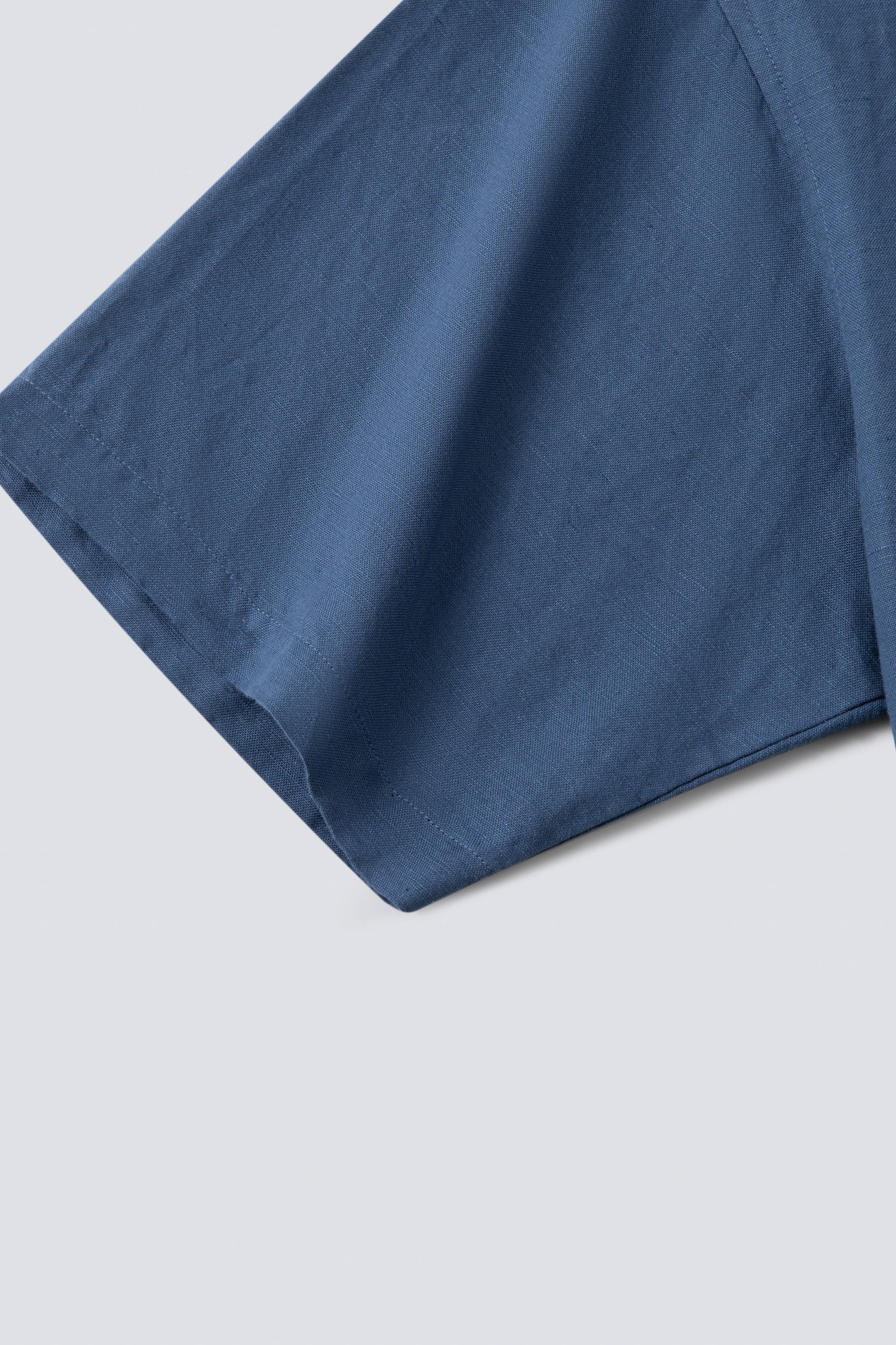 Cotton-Linen Short Sleeve Casual Shirt | Ensign Blue 25485N - Image 7