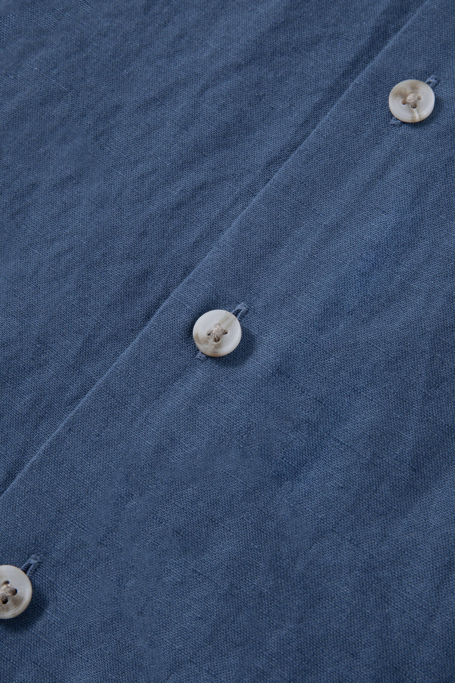 Cotton-Linen Short Sleeve Casual Shirt | Ensign Blue 25485N - Image 8
