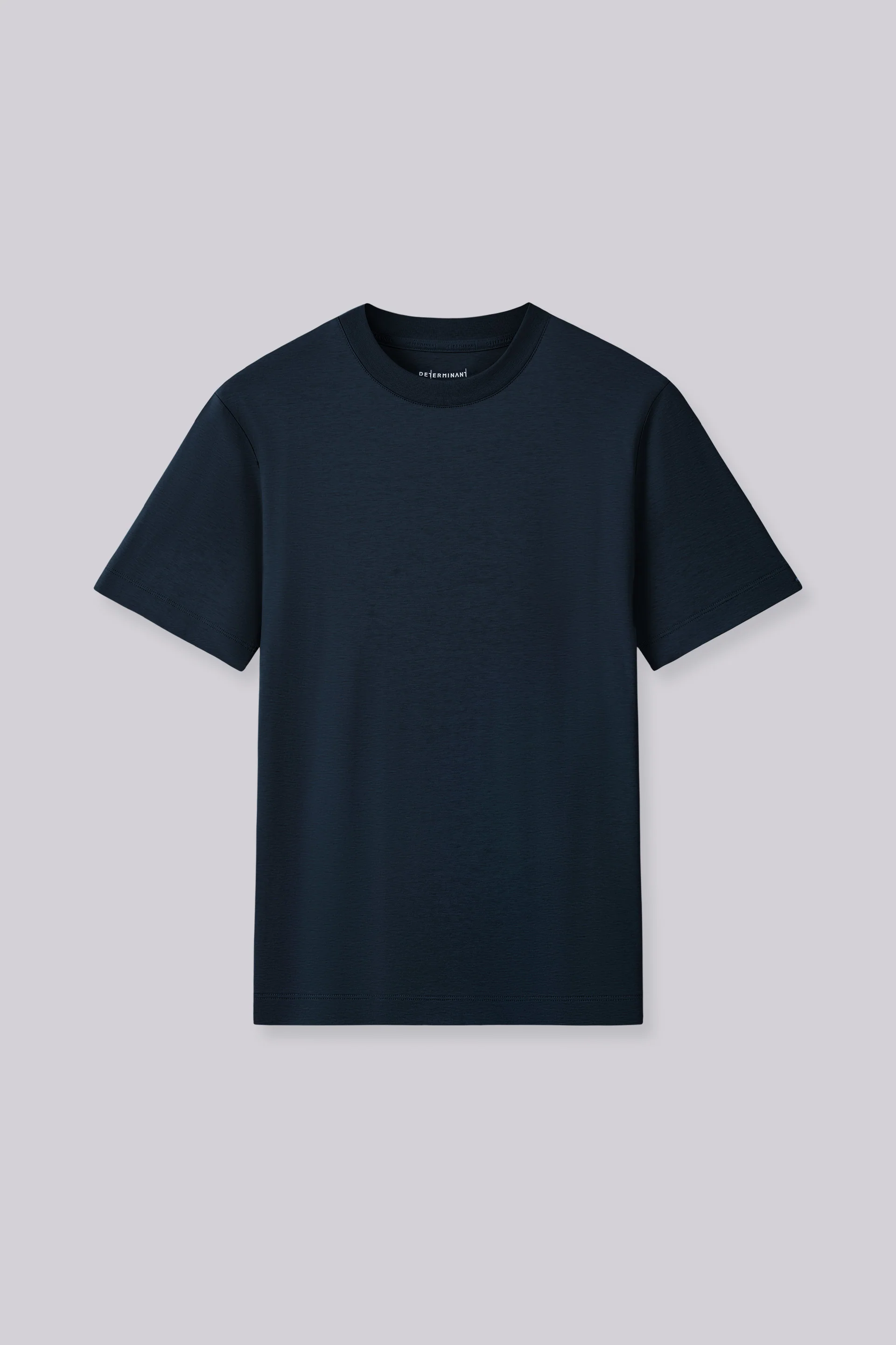 Cotton-Wool Crew Neck Slim Fit T-Shirt | Navy 14036N - Image 4