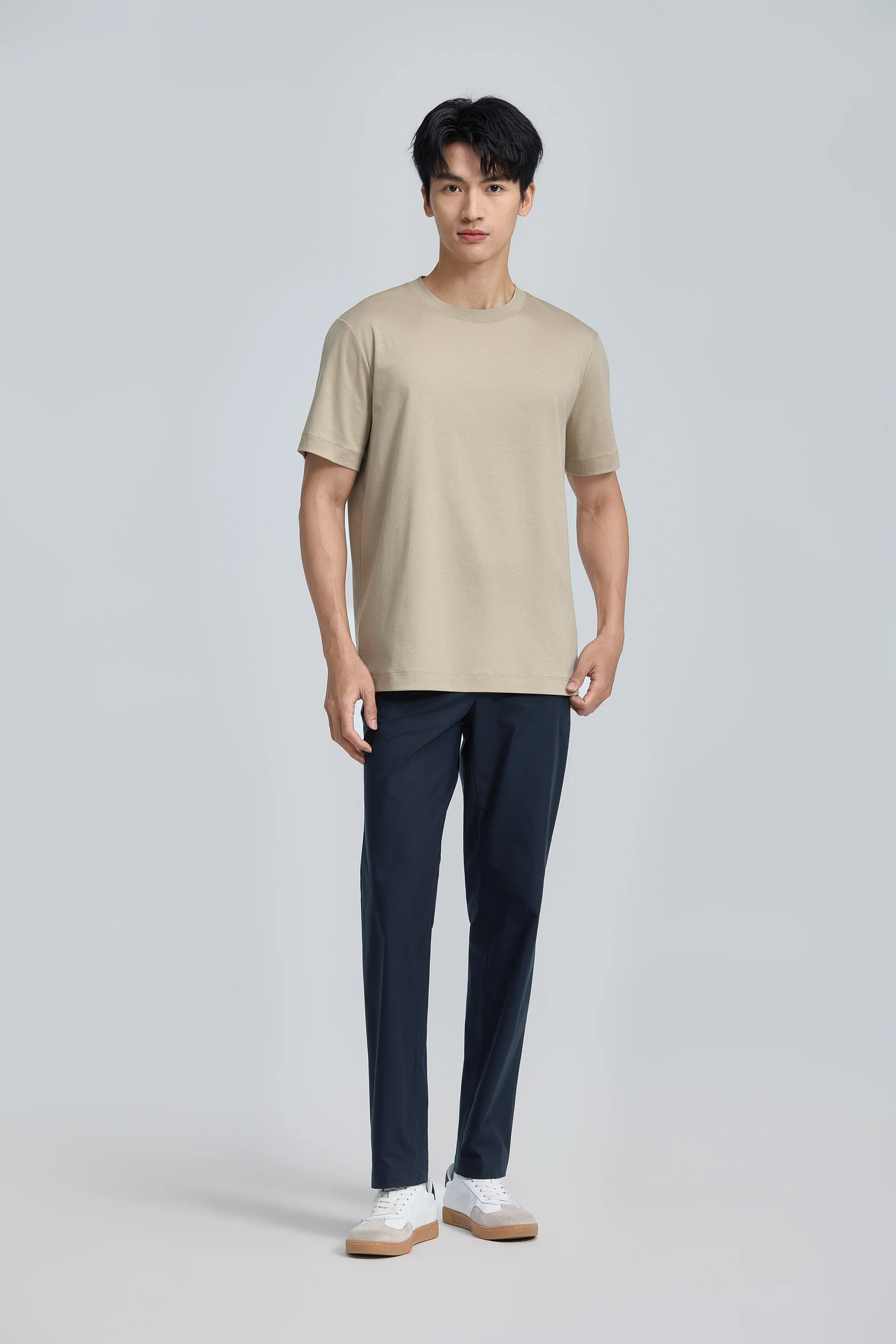 Cotton-Wool Crew Neck Slim Fit T-Shirt | Pure Cashmere PT1103 - Image 7