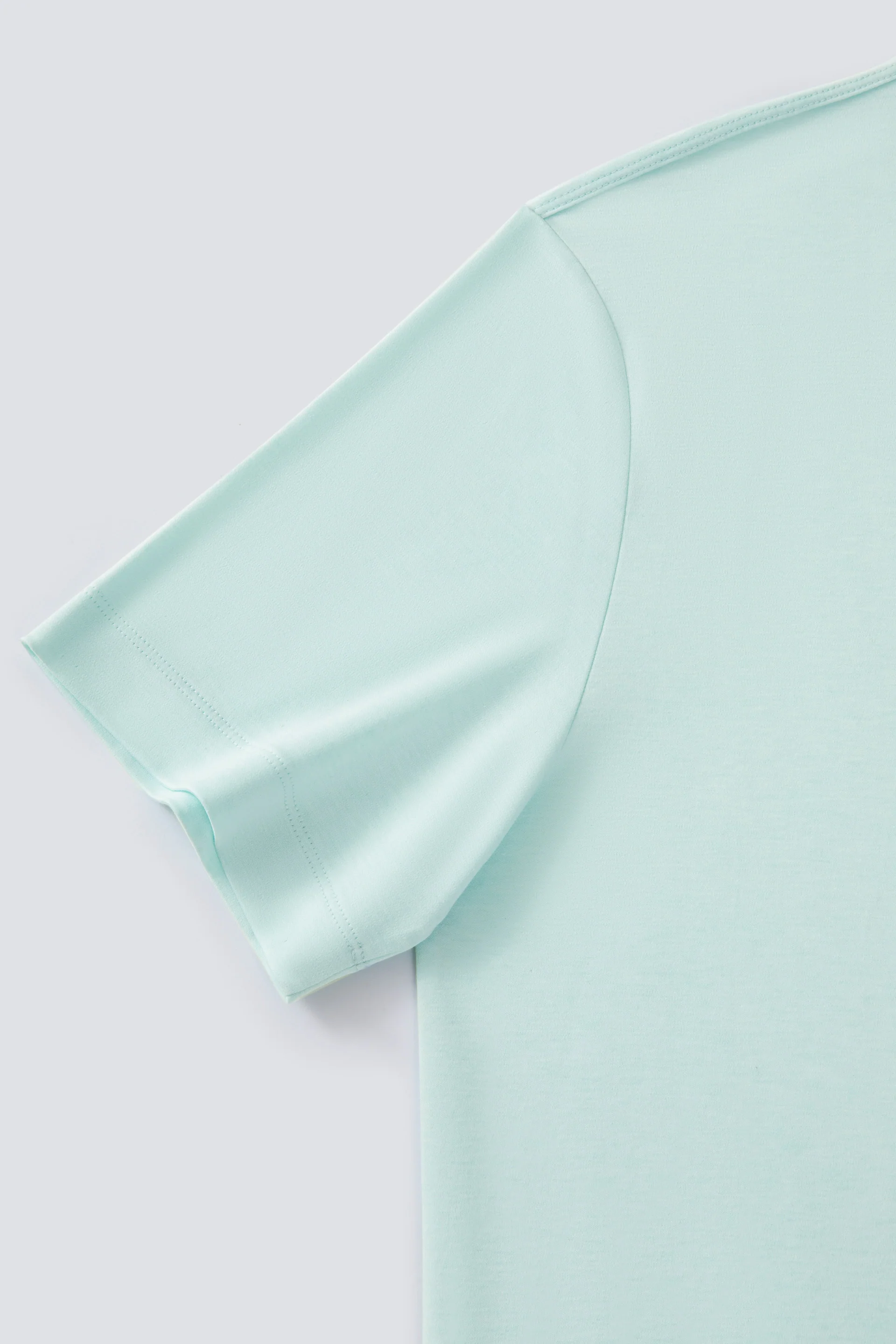 Cotton-Wool Crew Neck Slim Fit T-Shirt | Seafoam Green PT4610 - Image 4