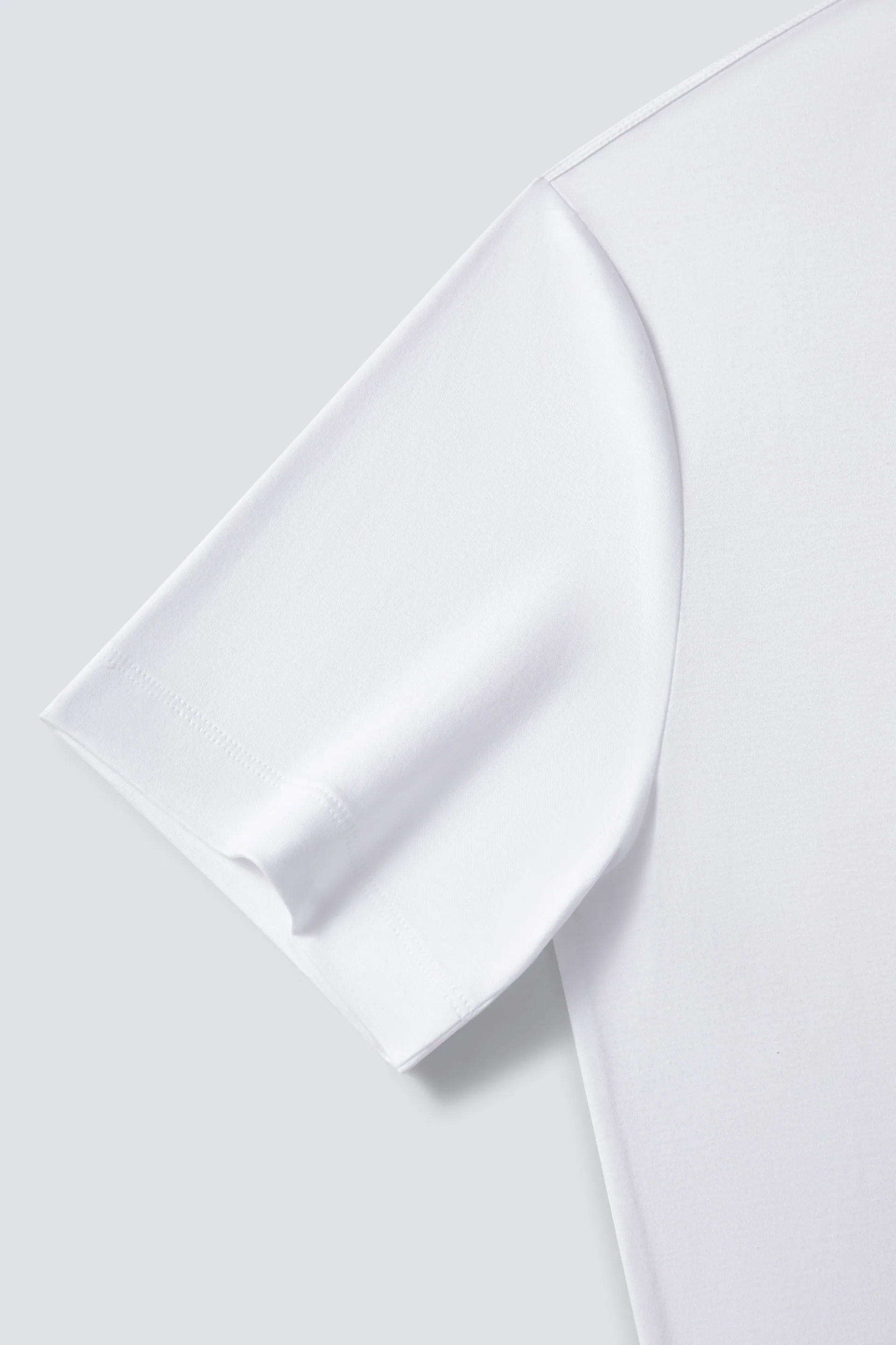 Cotton-Wool Crew Neck Slim Fit T-Shirt | White WH001Z - Image 5