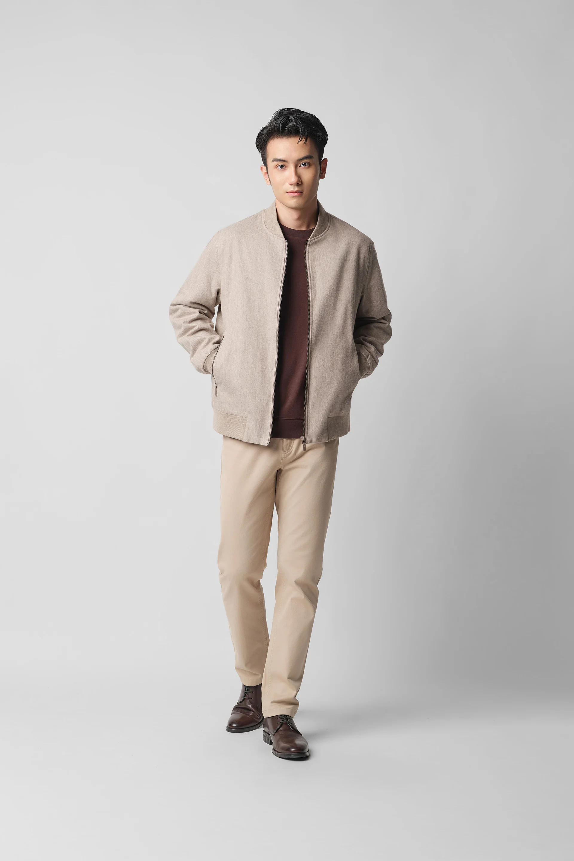 Cotton-Yak Insulated Bomber Jacket | Khaki 5405NZ - Image 6