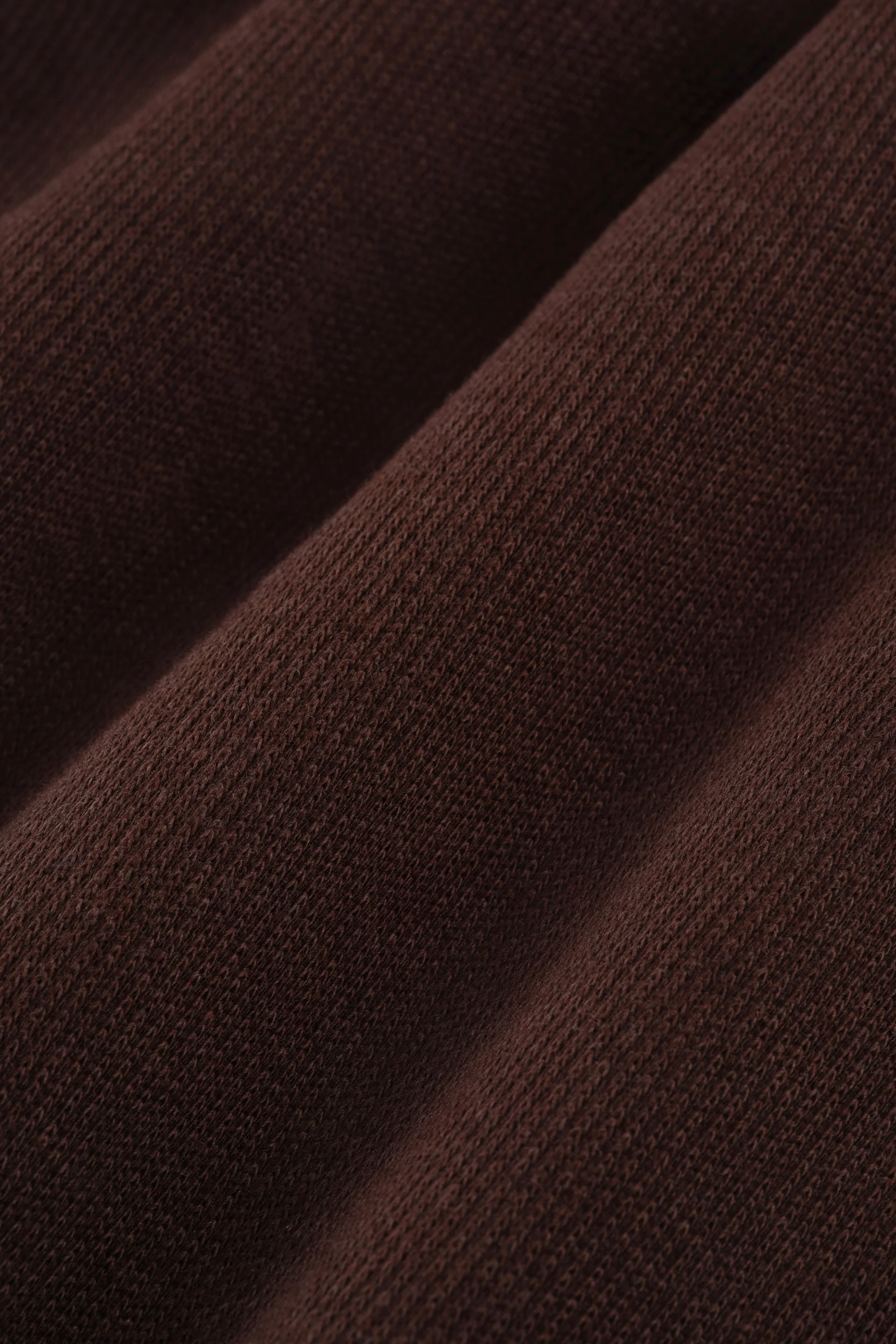 Cotton-Yak Quarter-Zip Ribbed Jacquard Sweater | Deep Brown VE3771 - Image 5