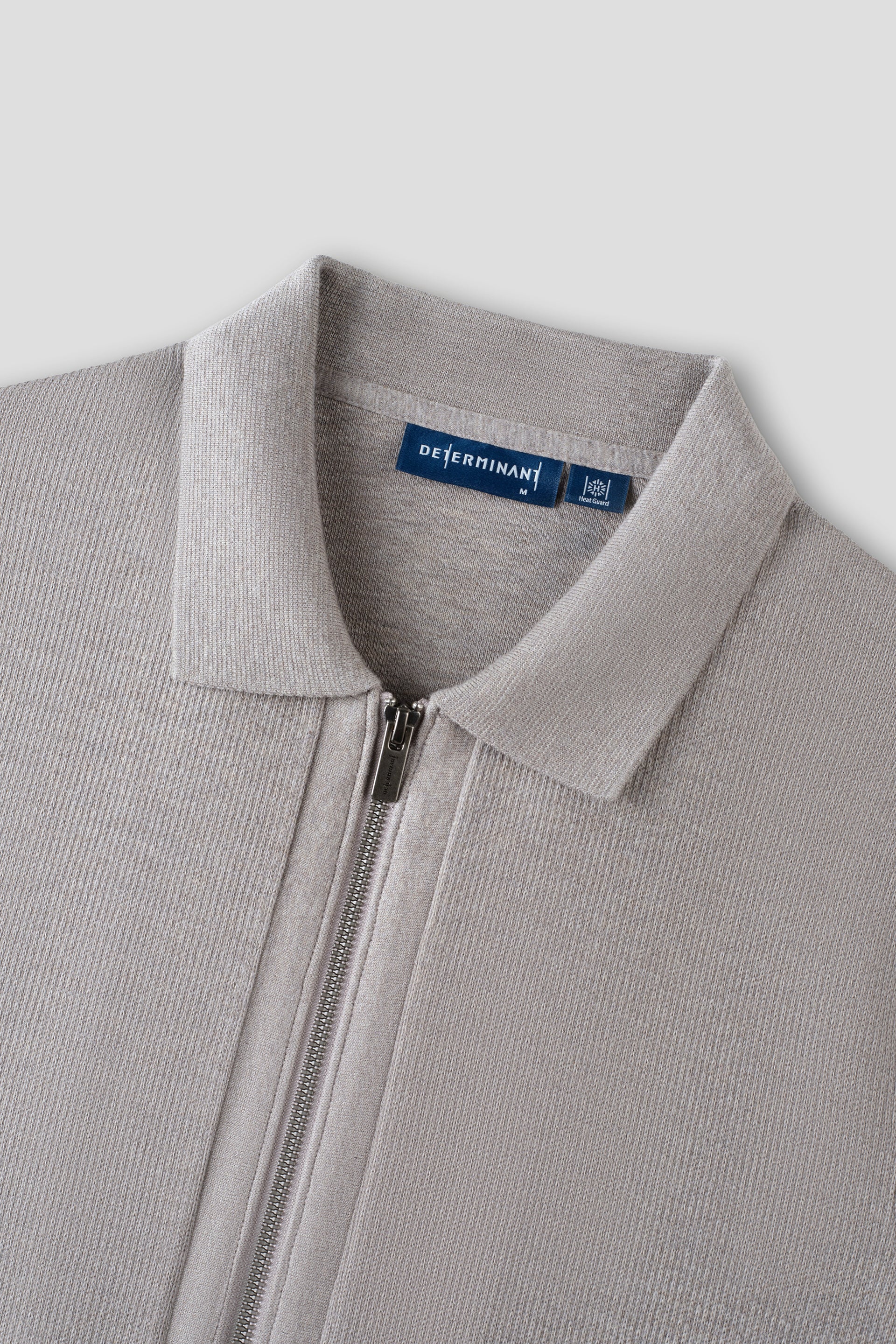 Cotton-Yak Ribbed Jacquard Full-Zip Jacket | Grey VE3874 - Image 3
