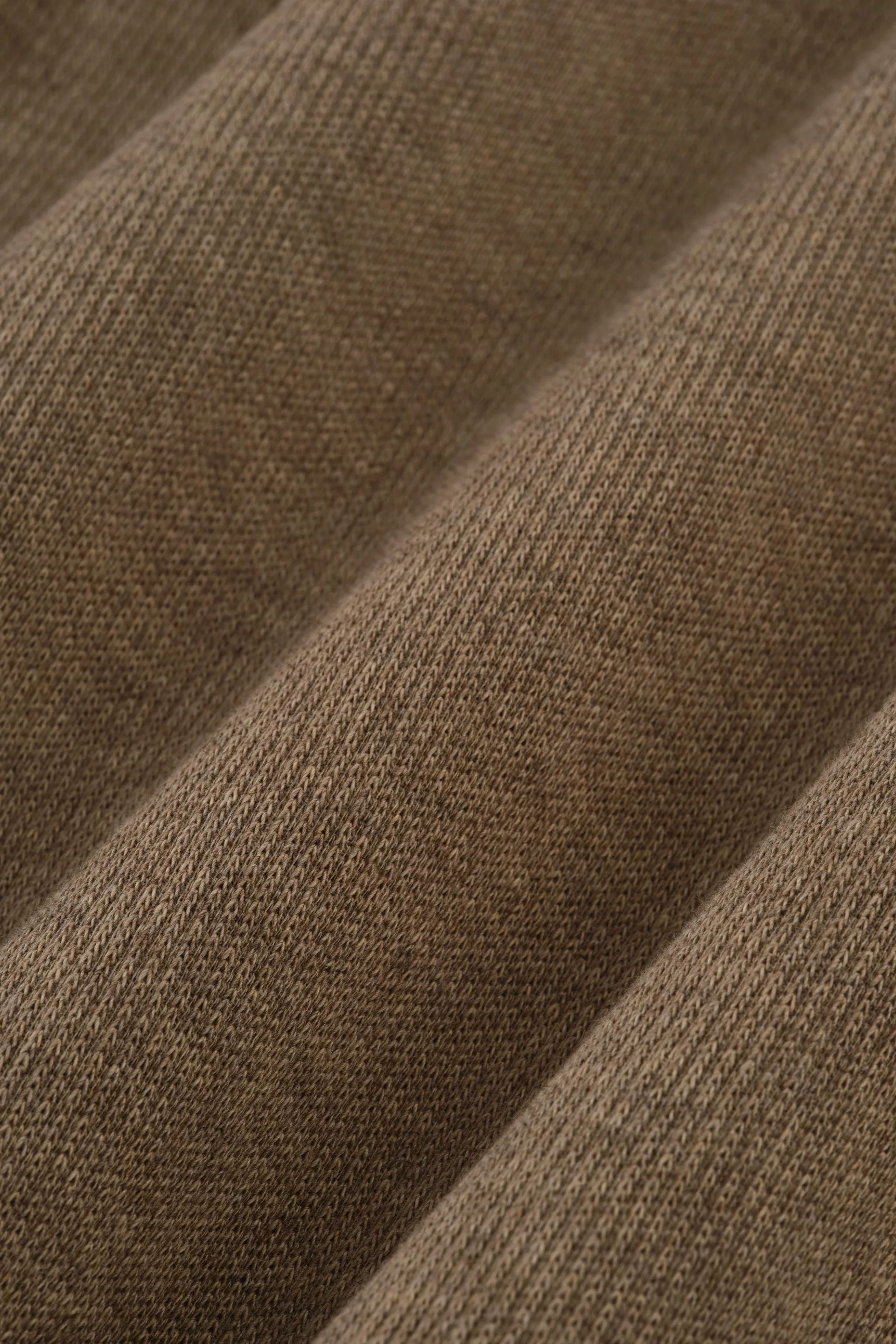 Cotton-Yak Ribbed Jacquard Polo Sweater | Taupe Khaki VE3083 - Image 5