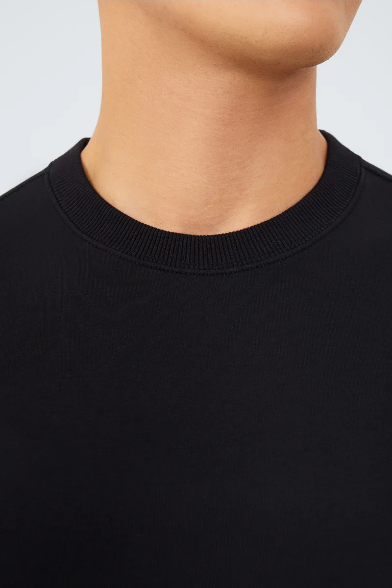 CottonSTRETCH Intechno Sweatshirt | Black BKFD01 - Image 2