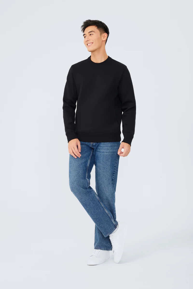 CottonSTRETCH Intechno Sweatshirt | Black BKFD01 - Image 3