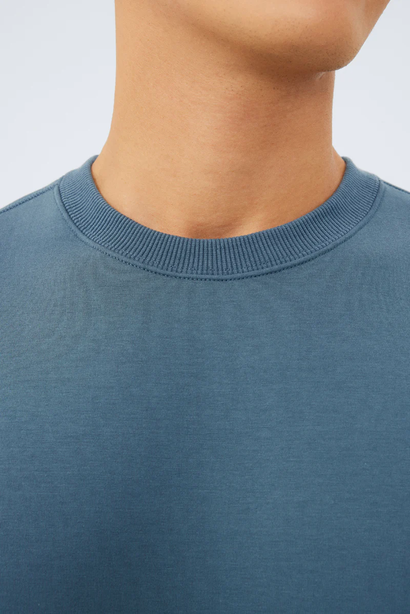 CottonSTRETCH Intechno Sweatshirt | Dark Teal BLE123 - Image 2