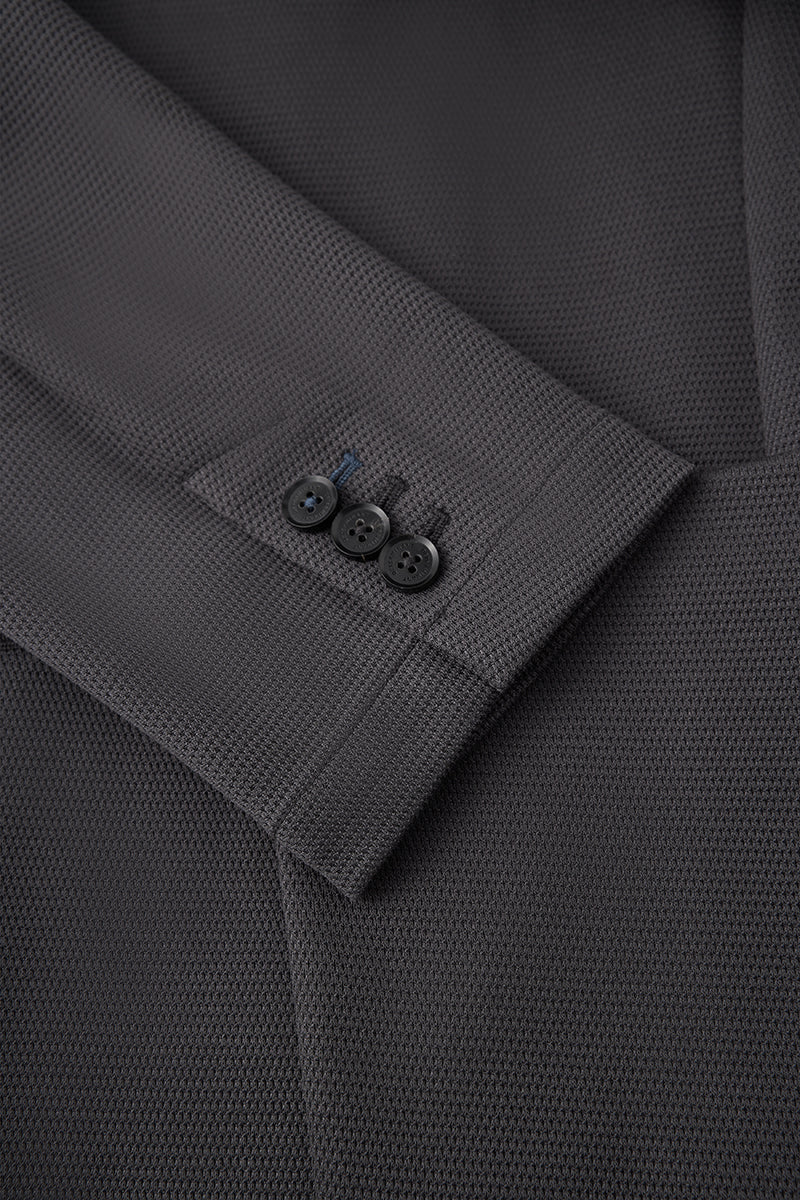 CottonSTRETCH Knit Smart Blazer | Dark Grey GYE161 - Image 10
