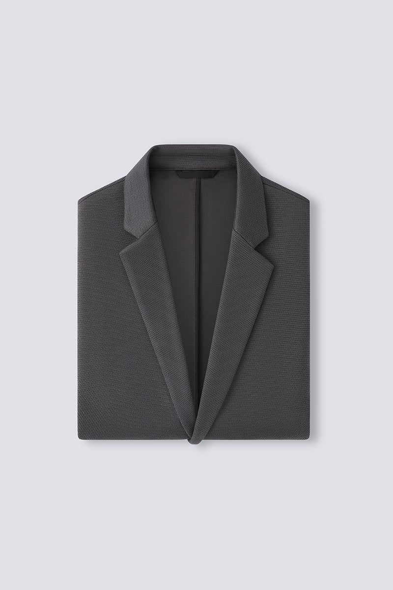 CottonSTRETCH Knit Smart Blazer | Dark Grey GYE161 - Image 13