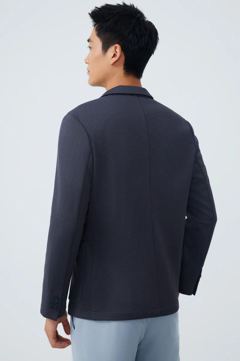 CottonSTRETCH Knit Smart Blazer | Dark Grey GYE161 - Image 3