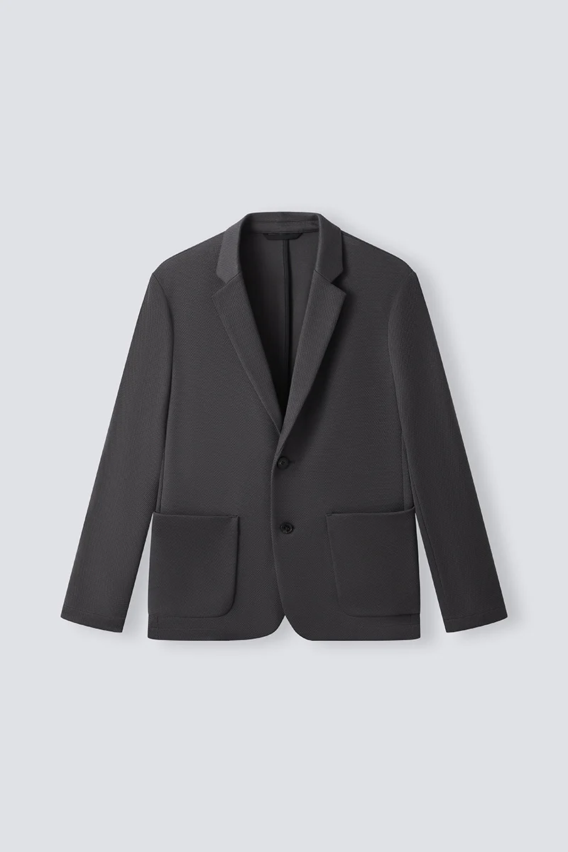 CottonSTRETCH Knit Smart Blazer | Dark Grey GYE161 - Image 7