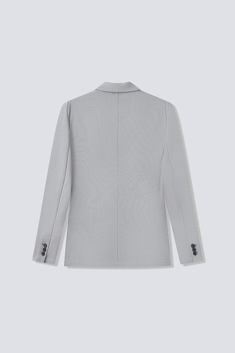 CottonSTRETCH Knit Smart Blazer | Grey GYE144 - Image 10