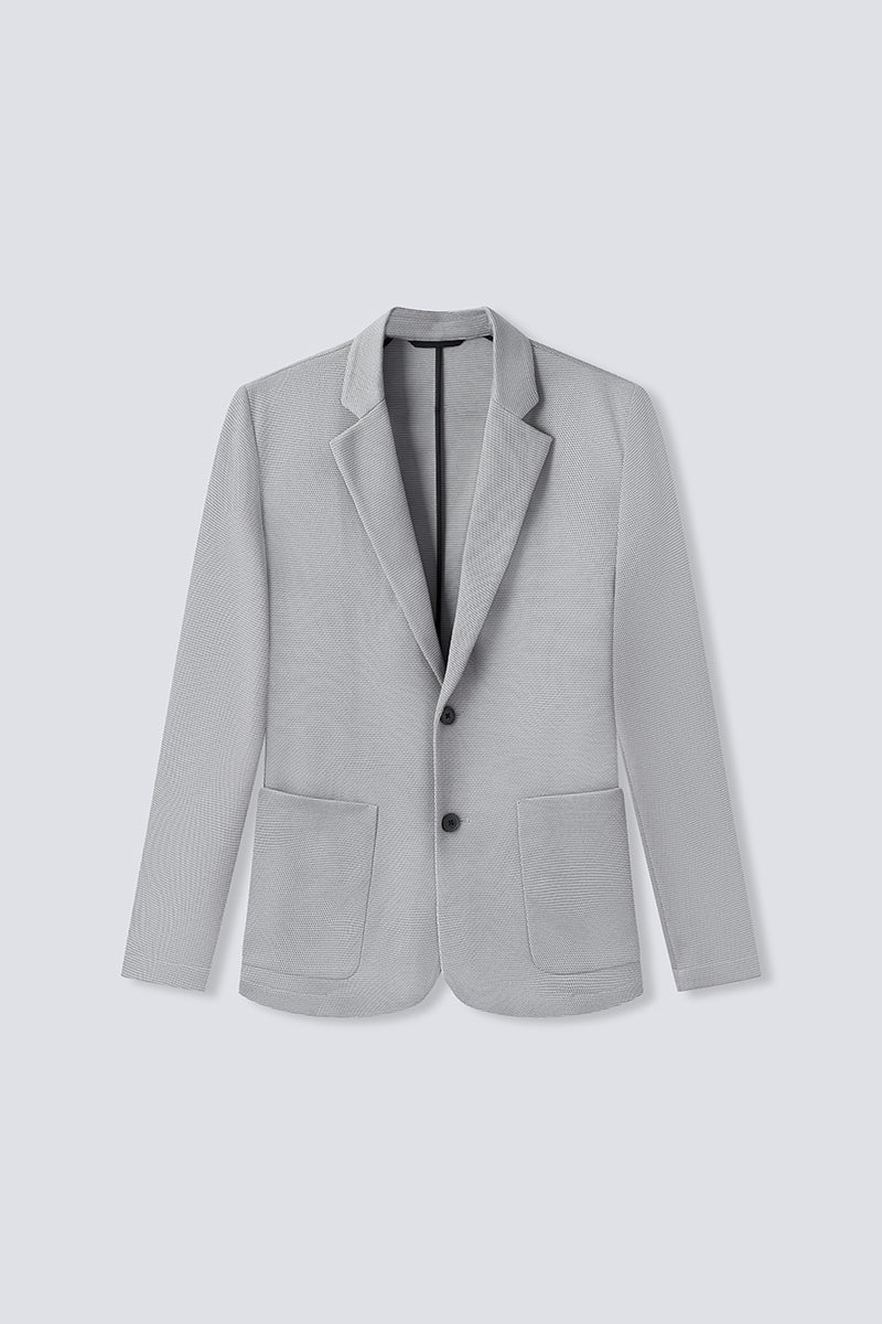 CottonSTRETCH Knit Smart Blazer | Grey GYE144 - Image 12