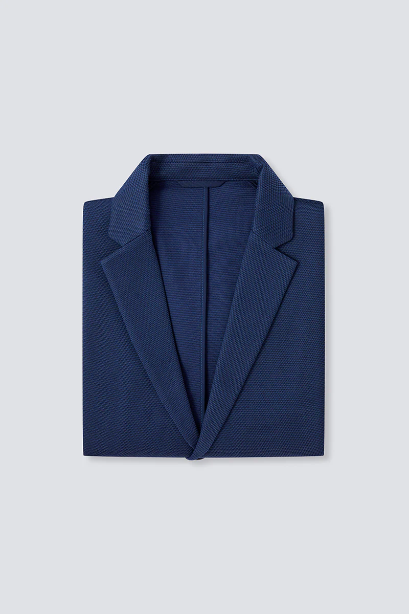 CottonSTRETCH Knit Smart Blazer | Navy NNY096 - Image 13