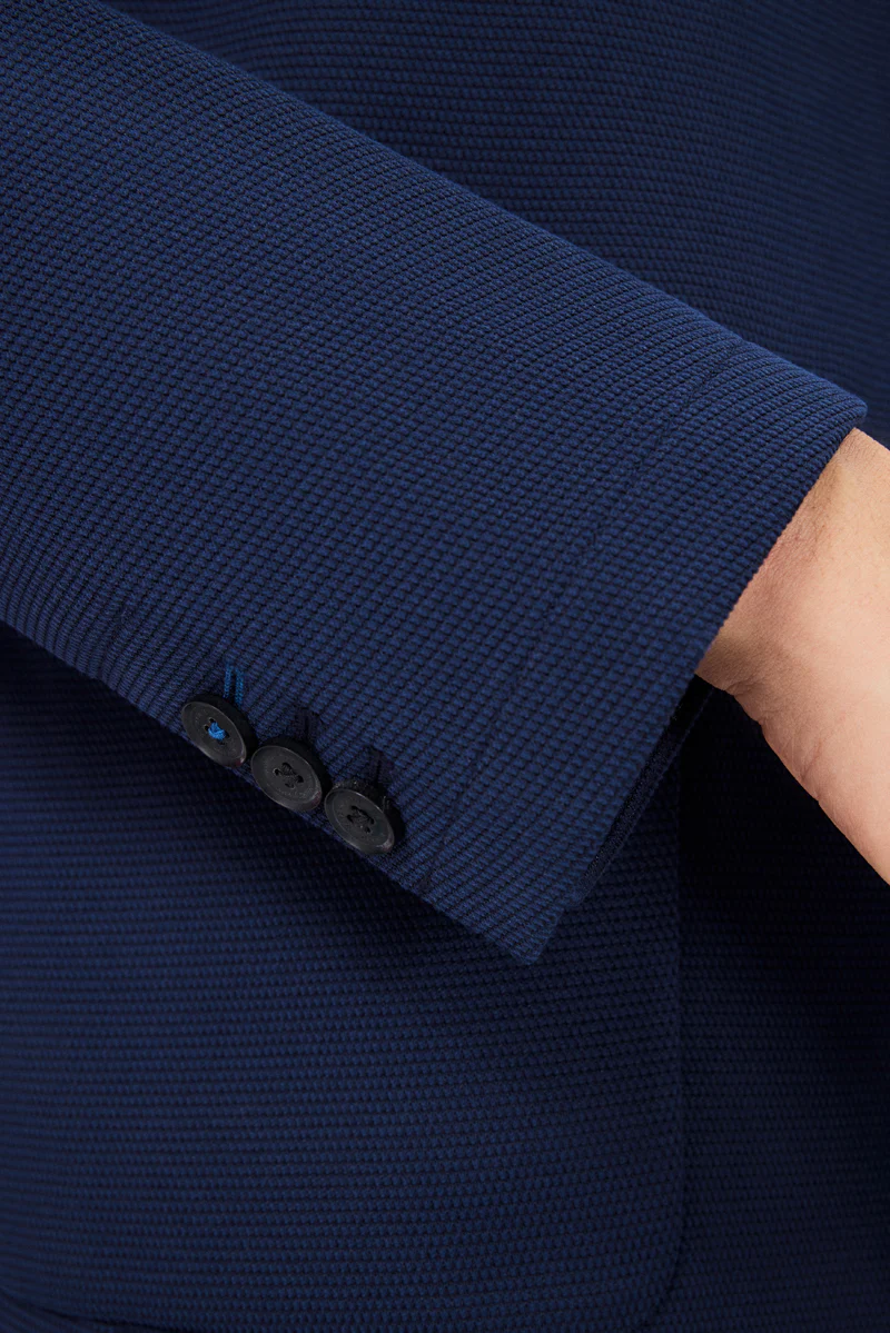 CottonSTRETCH Knit Smart Blazer | Navy NNY096 - Image 5