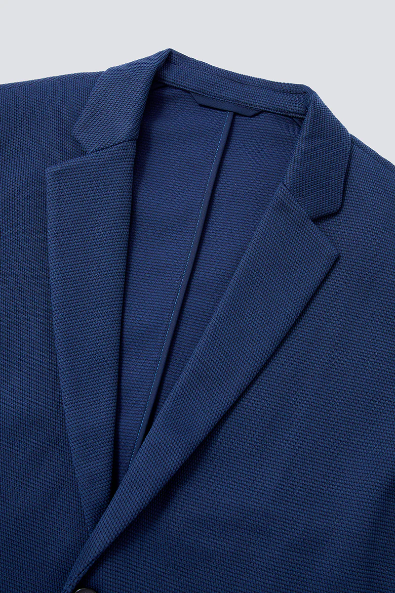 CottonSTRETCH Knit Smart Blazer | Navy NNY096 - Image 6