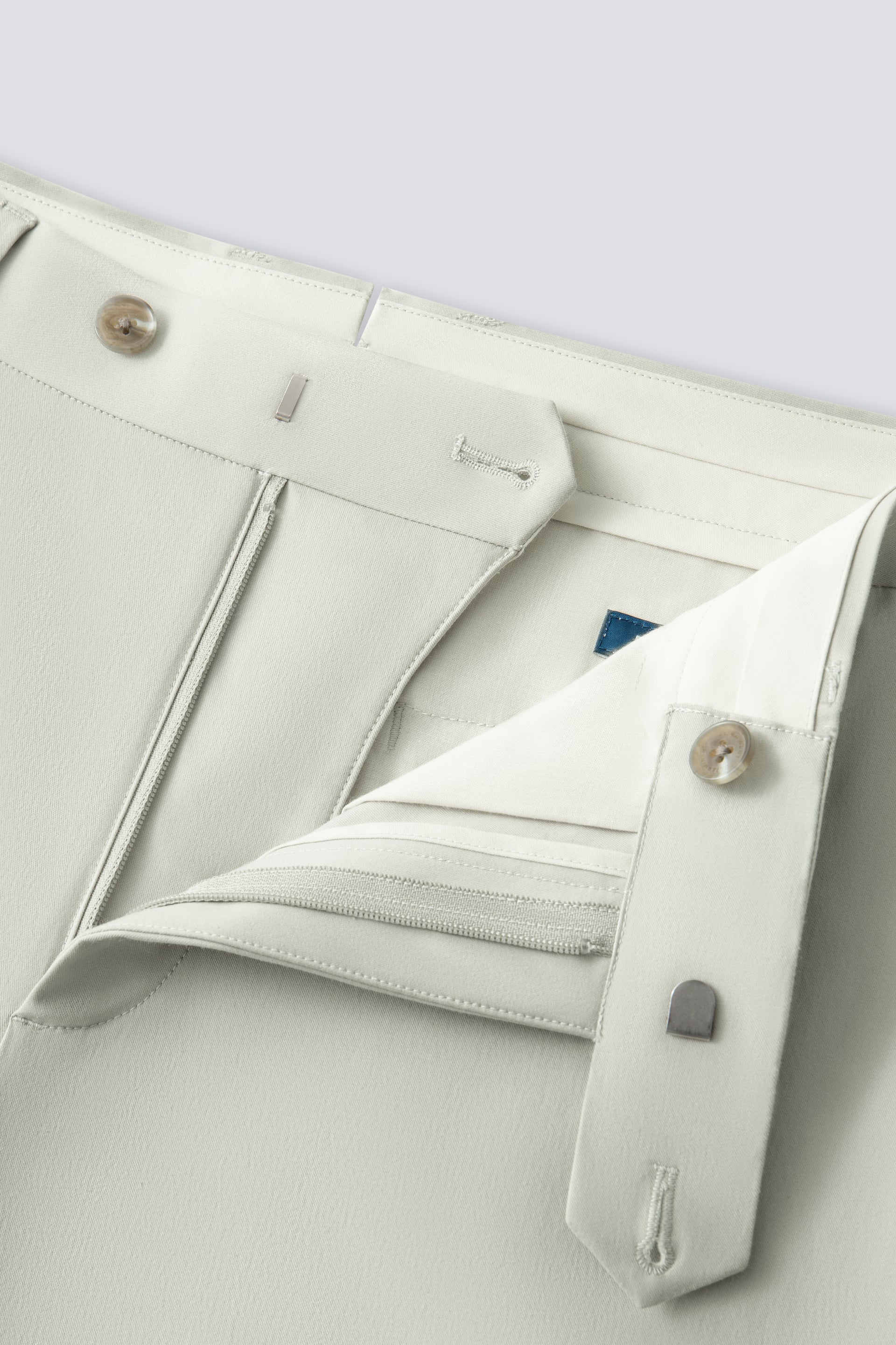 CottonSTRETCH Lightweight Regular Fit Tailored Pants | Sand Khaki 26350N - Image 3