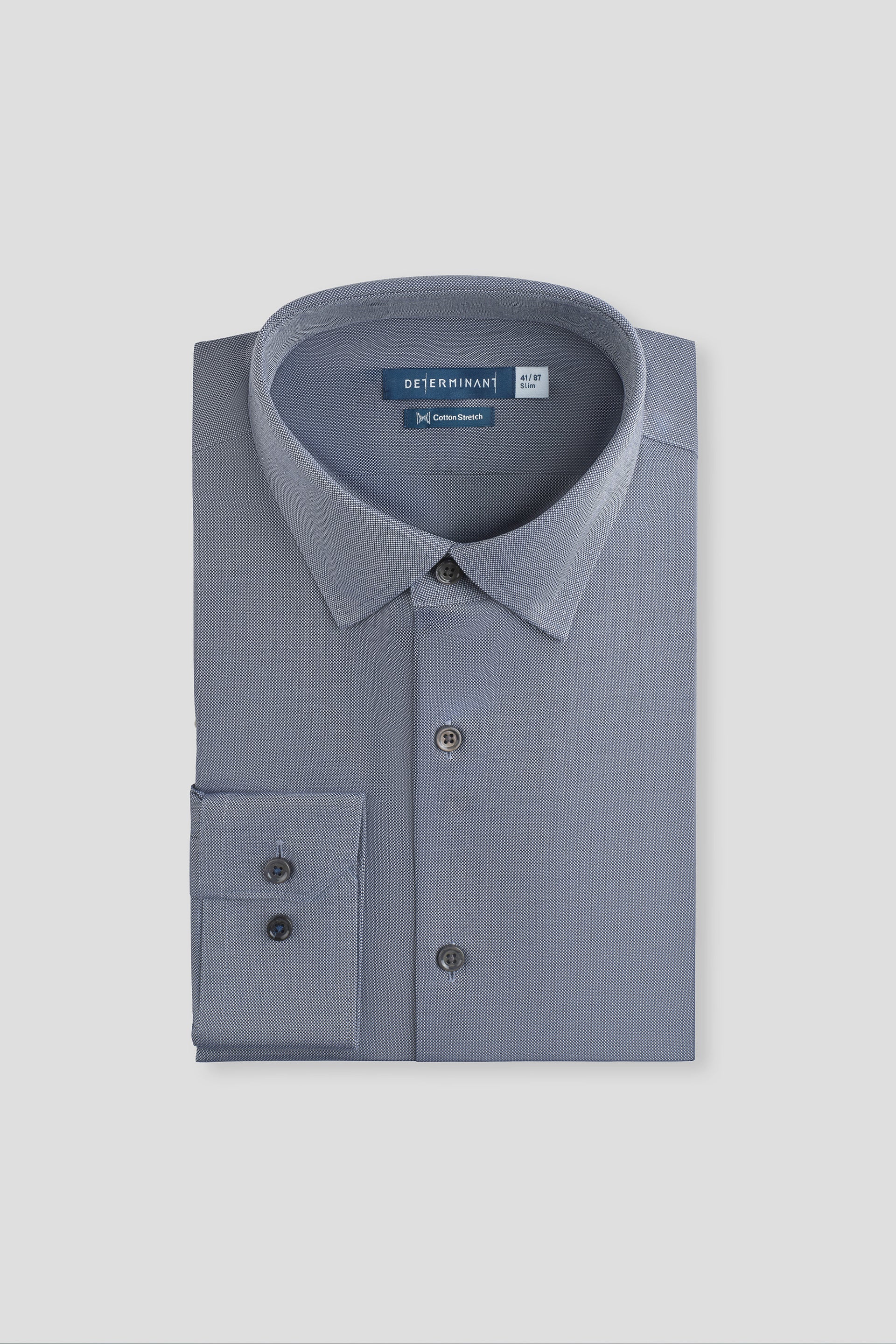 CottonSTRETCH Royal Oxford Dress Shirt | Navy 29362N - Image 5