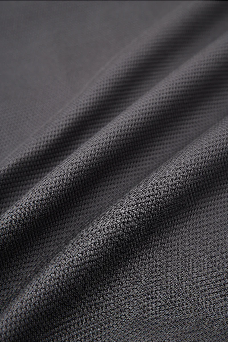 CottonSTRETCH Stand Collar Knit Jacket | Dark Grey GYE161 - Image 8