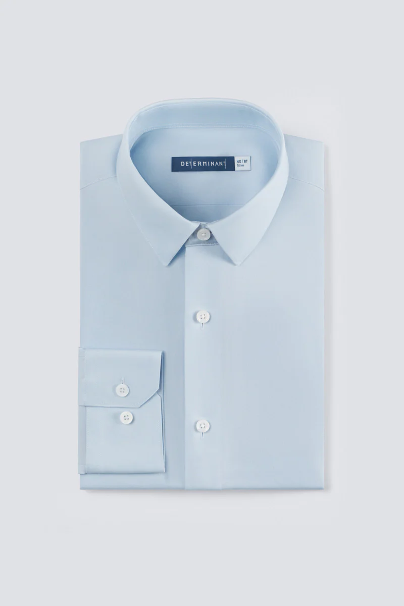 CottonSTRETCH Twill Dress Shirt | Blue 13140N - Image 3