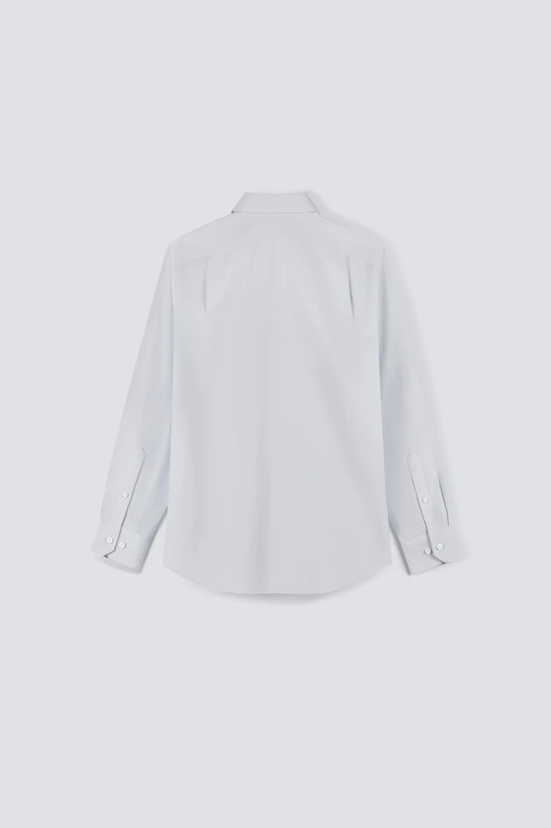 CottonSTRETCH Twill Dress Shirt | Pale Grey 13141N - Image 6
