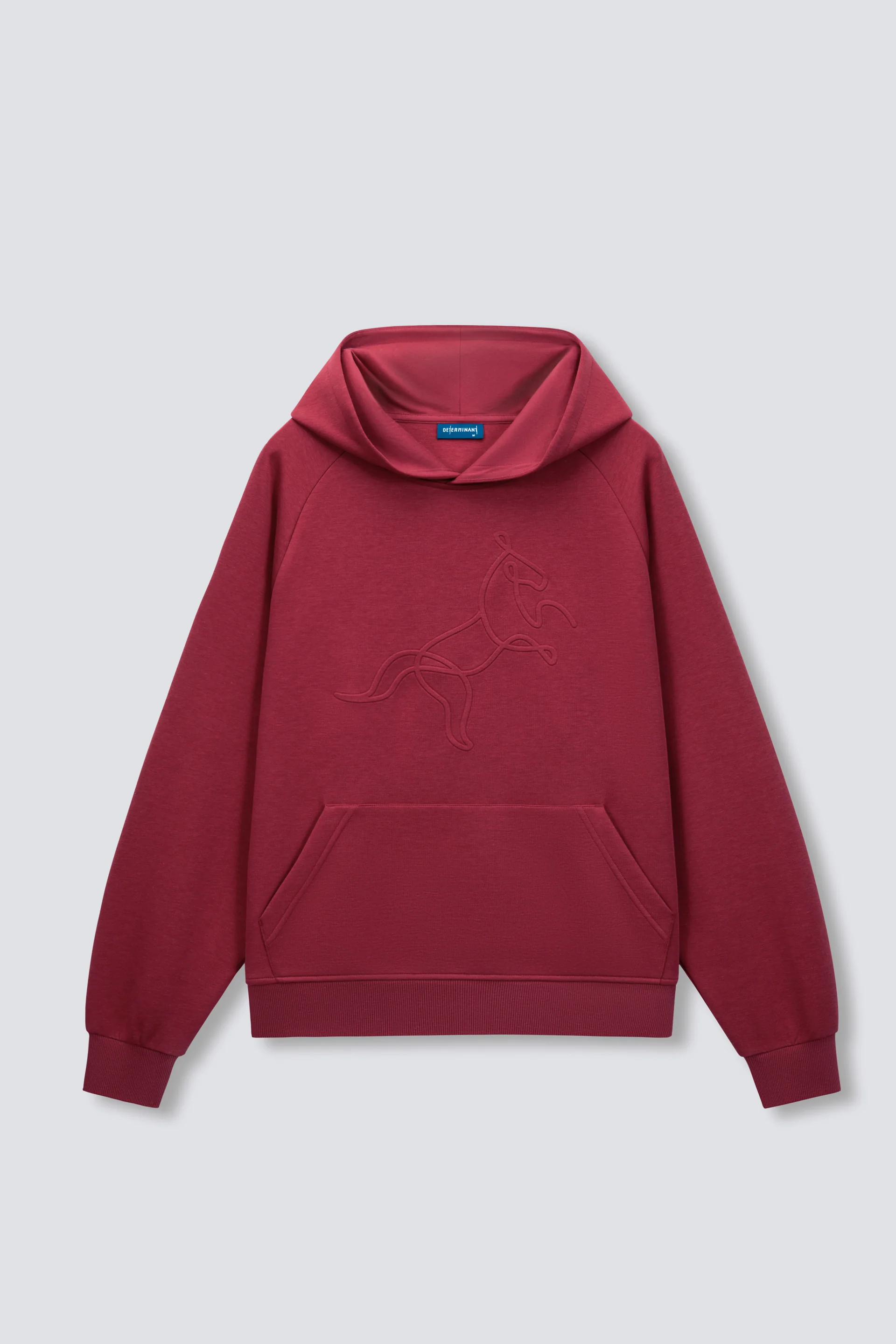 CottonSTRETCH Year of the Horse Hoodie | Burgundy RDE167 - Image 3