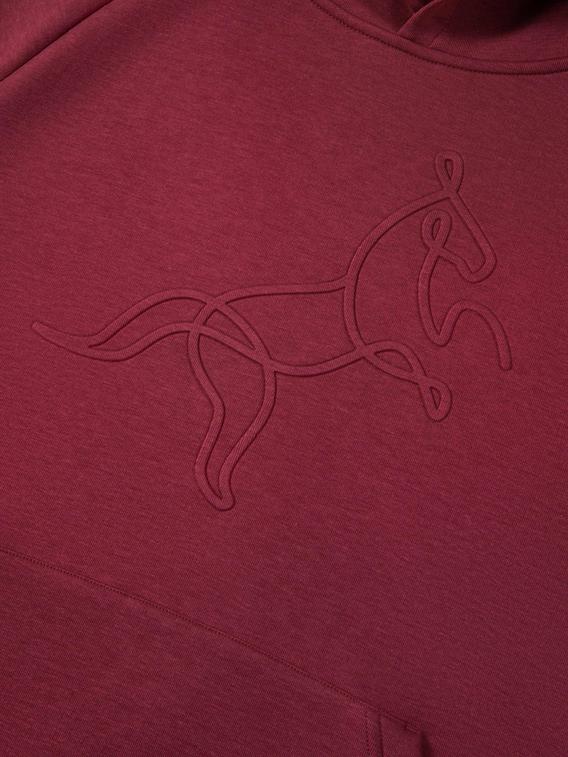 CottonSTRETCH Year of the Horse Hoodie | Burgundy RDE167 - Image 4