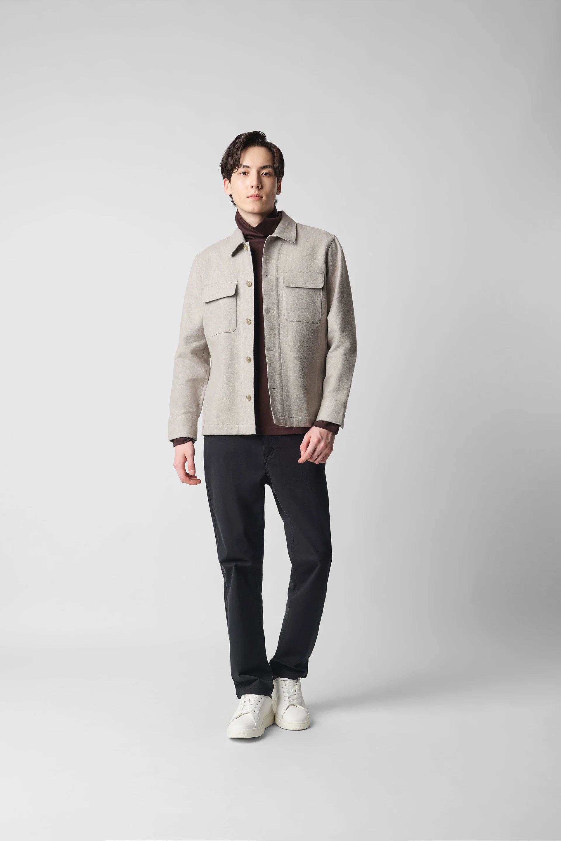 Double Chest Pocket Utility Jacket | Khaki 4161NZ - Image 6