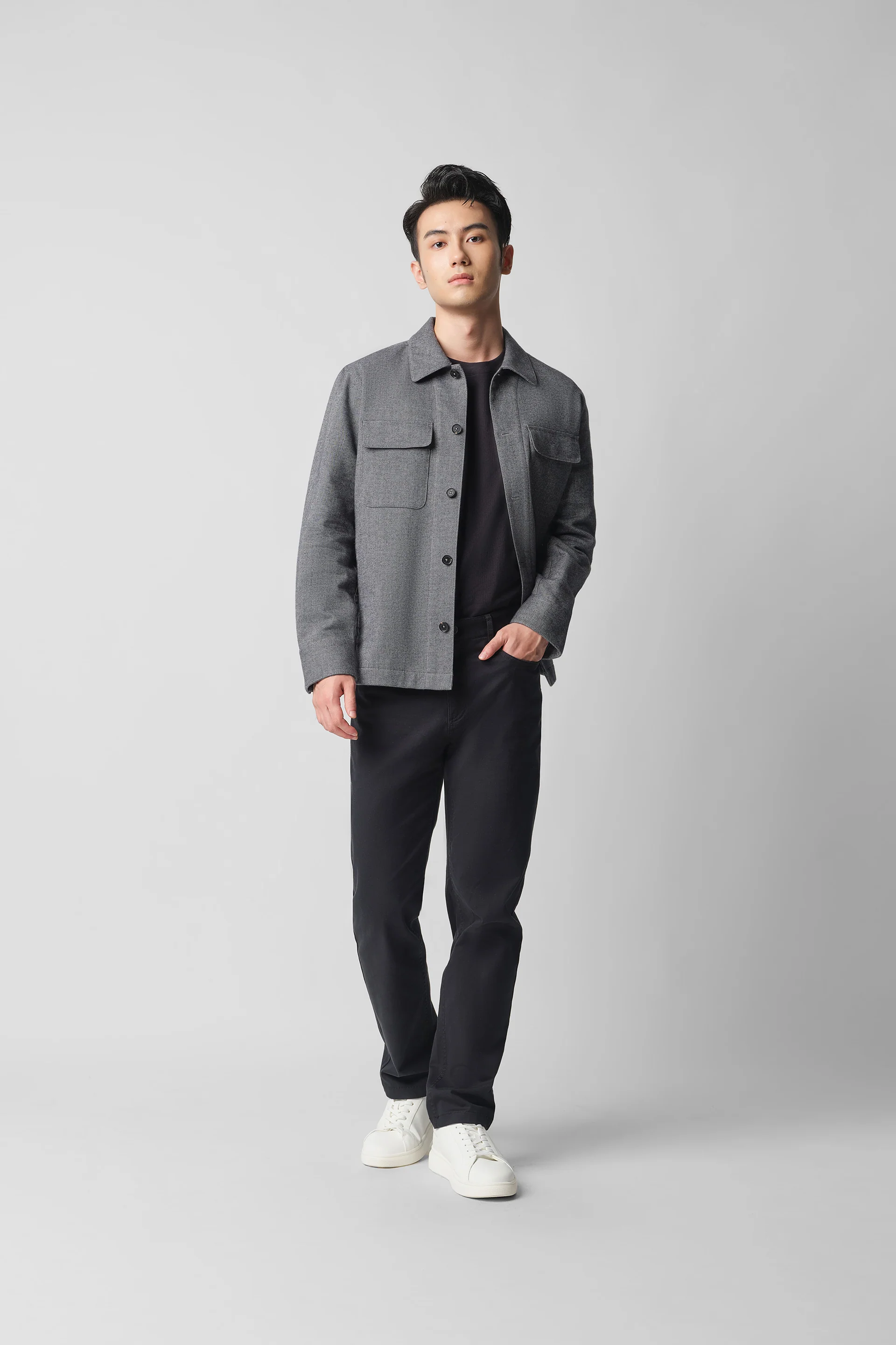 Double Chest Pocket Utility Jacket | Slate Grey 4162NZ - Image 7