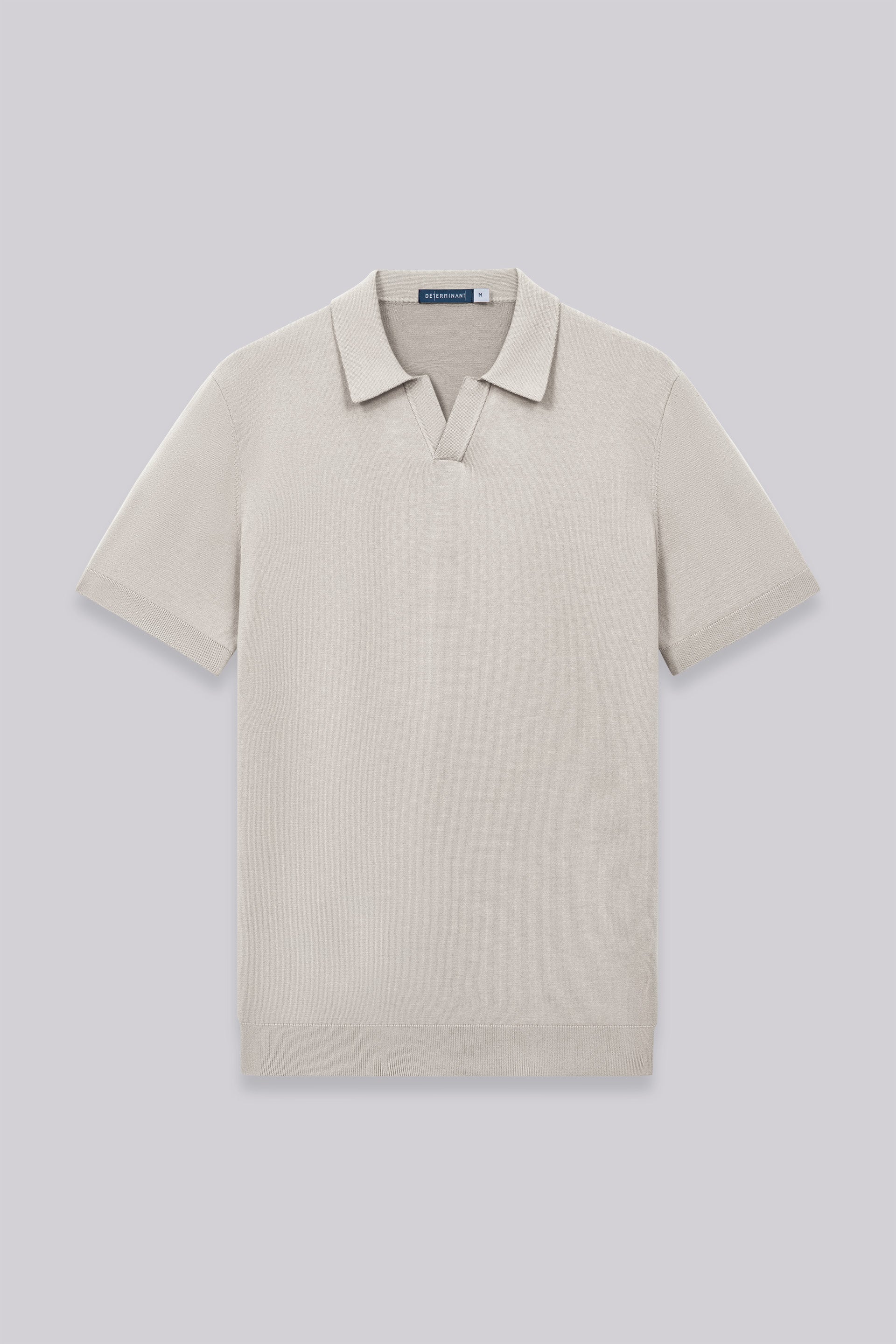 Flat-Knit Buttonless Sweater Polo | Silver Grey PT1400 - Image 4