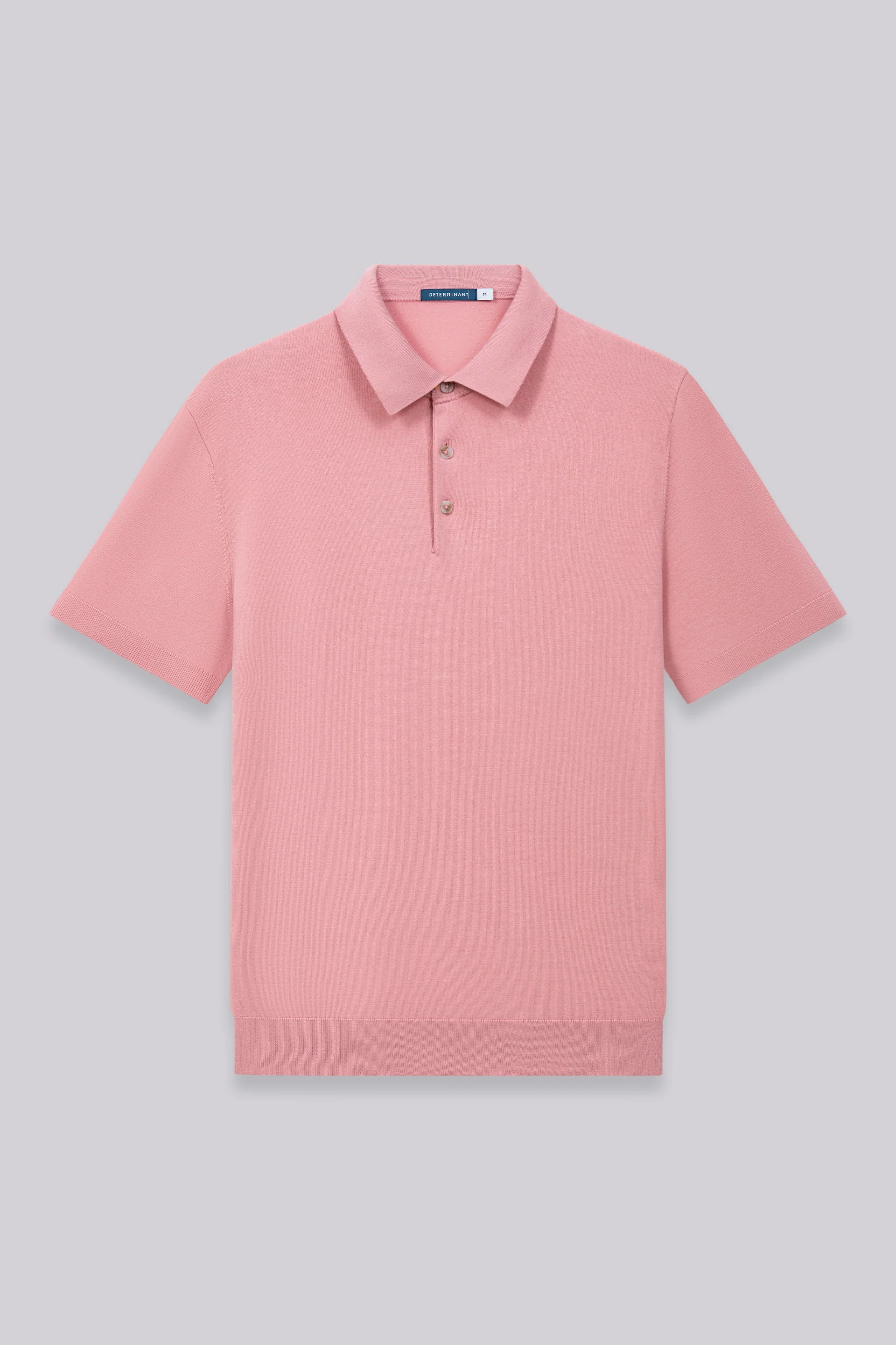 Flat-Knit Three-Button Sweater Polo | Lavender Forest PT1611 - Image 4