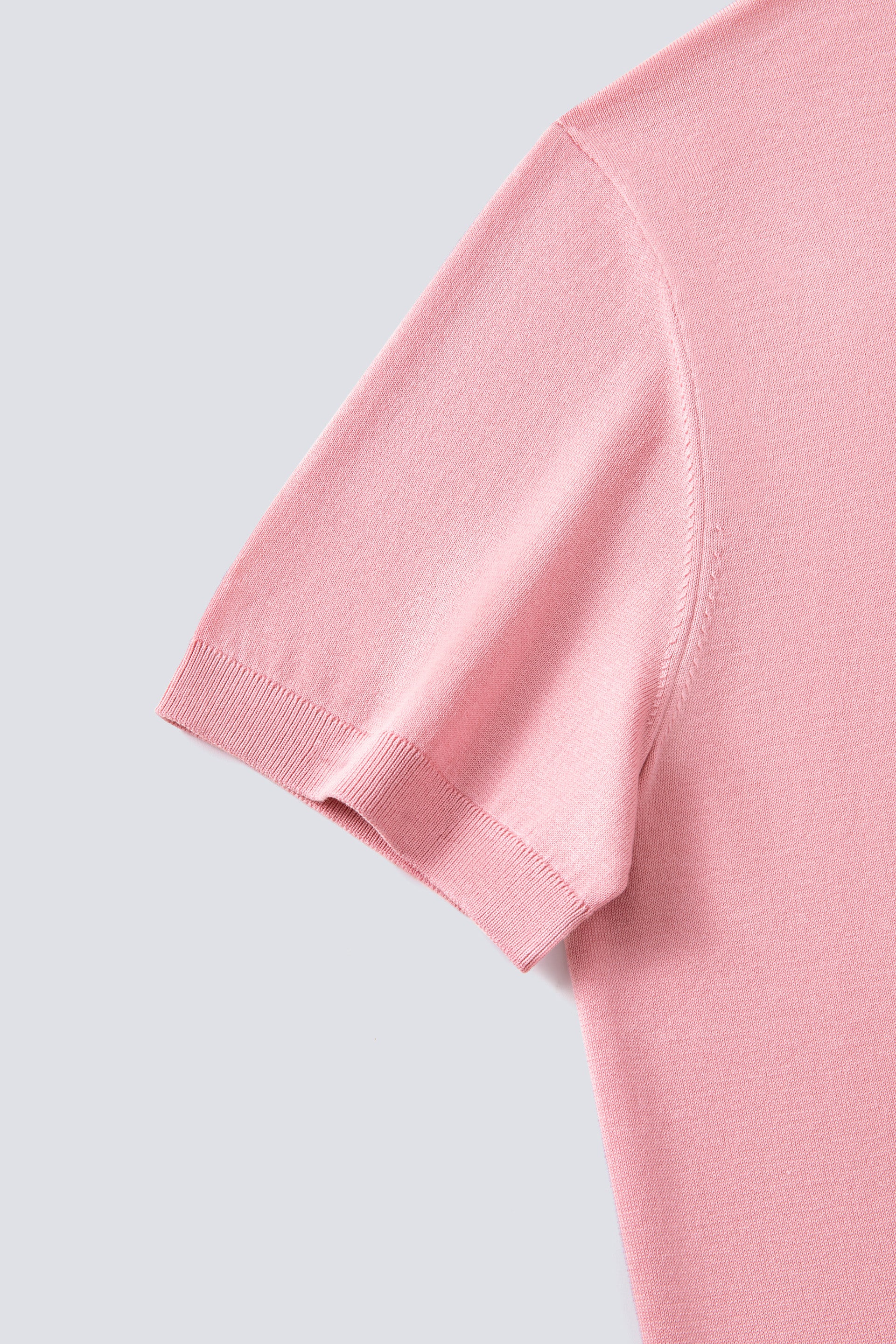 Flat-Knit Three-Button Sweater Polo | Lavender Forest PT1611 - Image 8