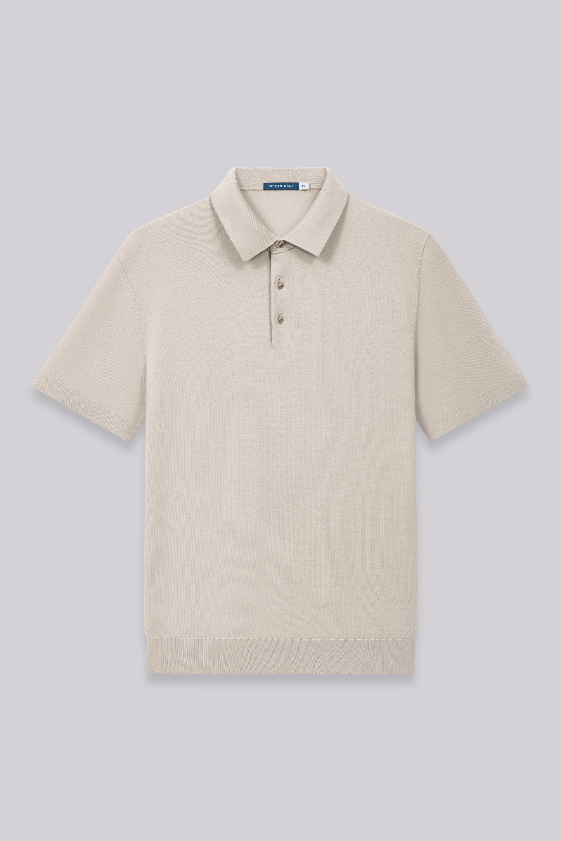 Flat-Knit Three-Button Sweater Polo | Silver Grey PT1400 - Image 4