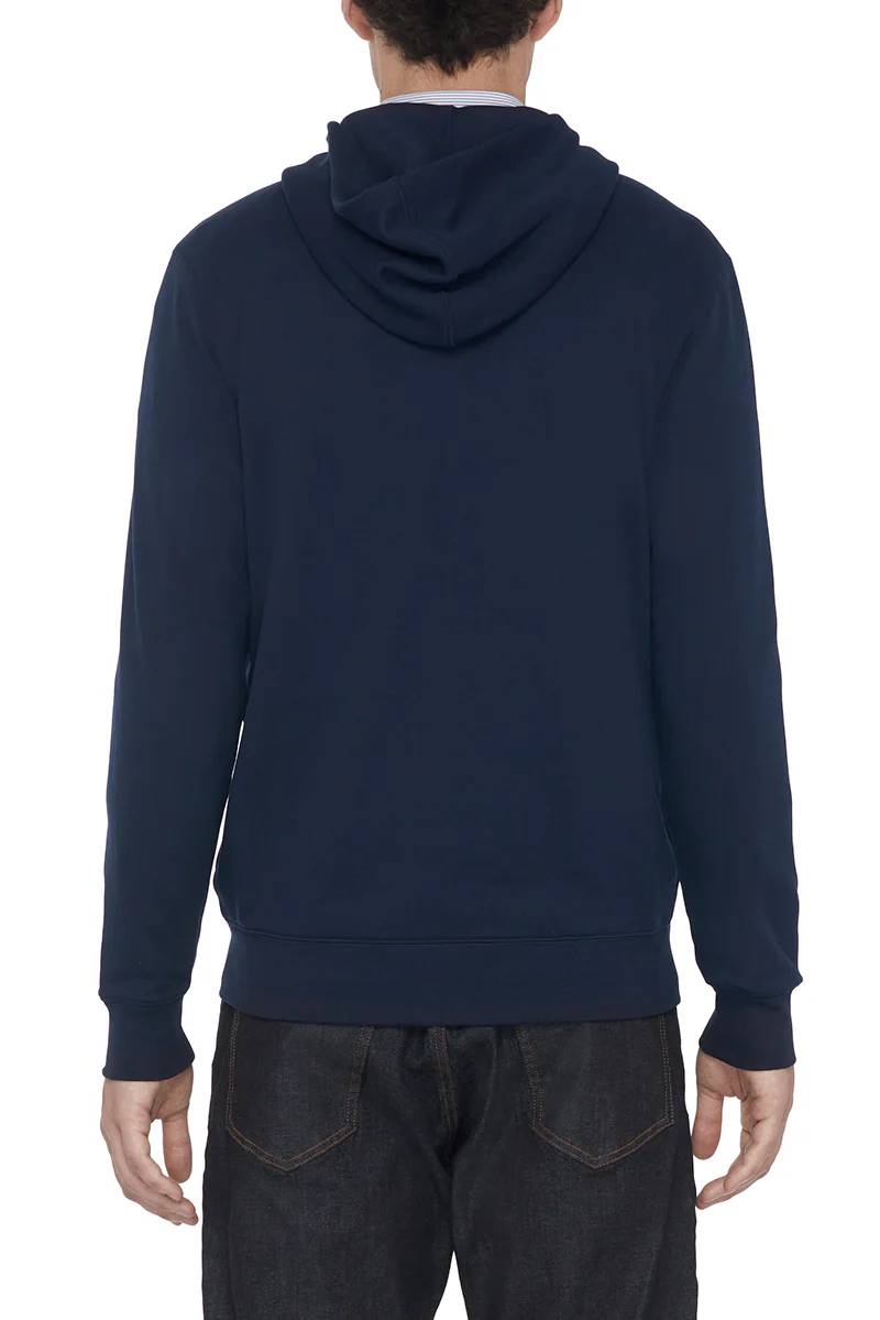 French Terry Zip-Up Hoodie | Navy 14036N - Image 4