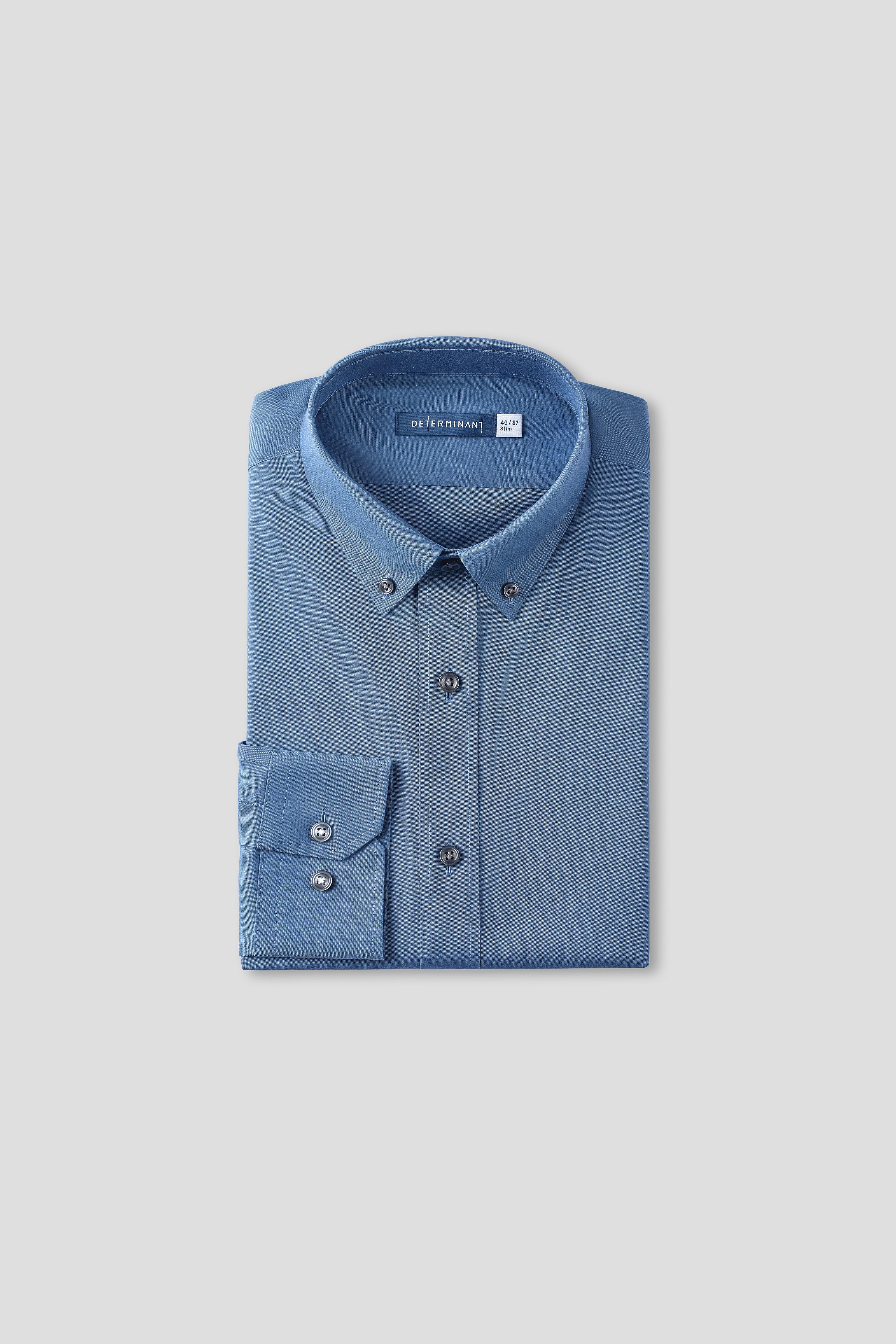 “Frozen in Tones” Waterless Dye Button-Down Dress Shirt | Permafrost Blue 22812N - Image 5
