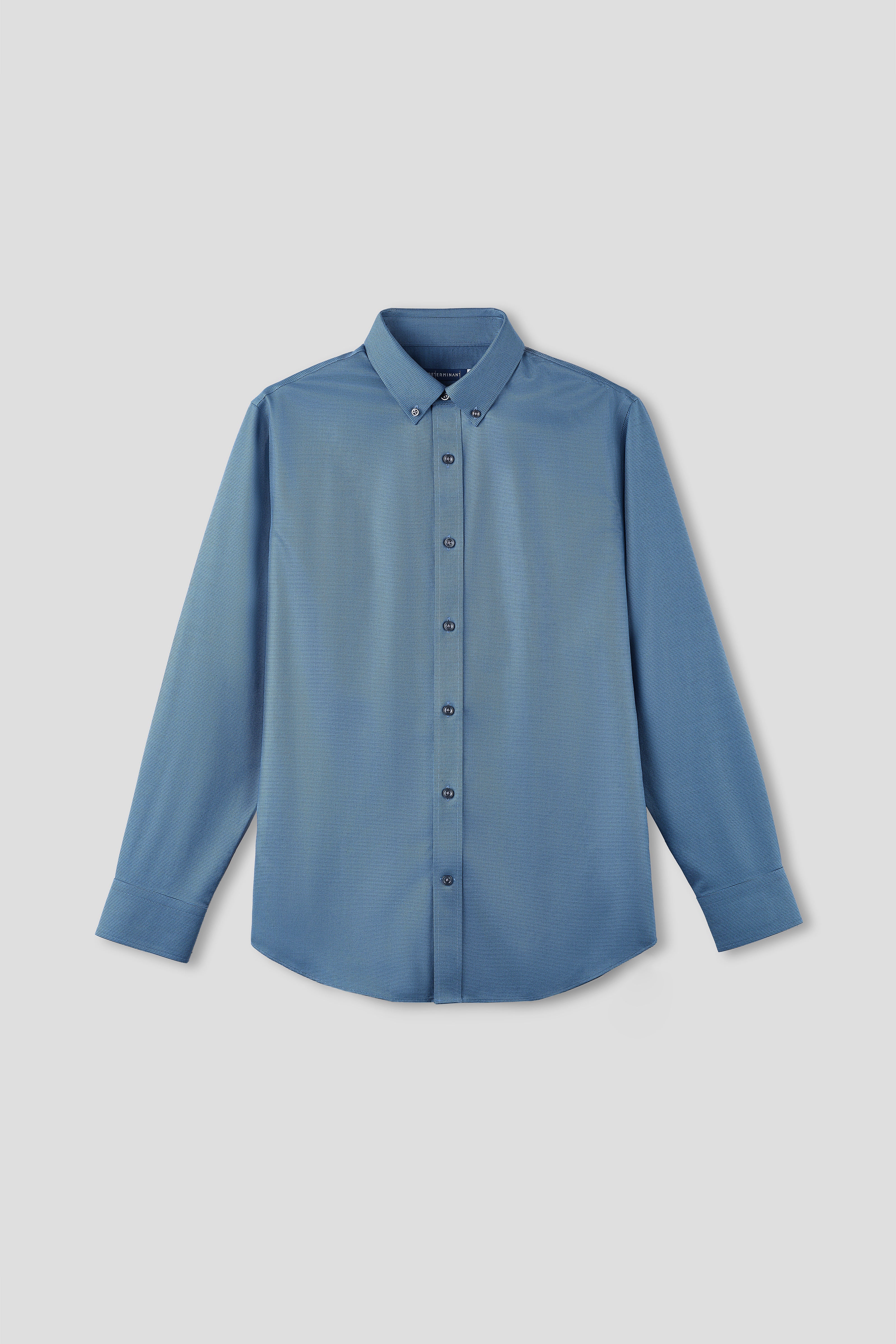 “Frozen in Tones” Waterless Dye Button-Down Dress Shirt | Slate Grid 22818N - Image 3