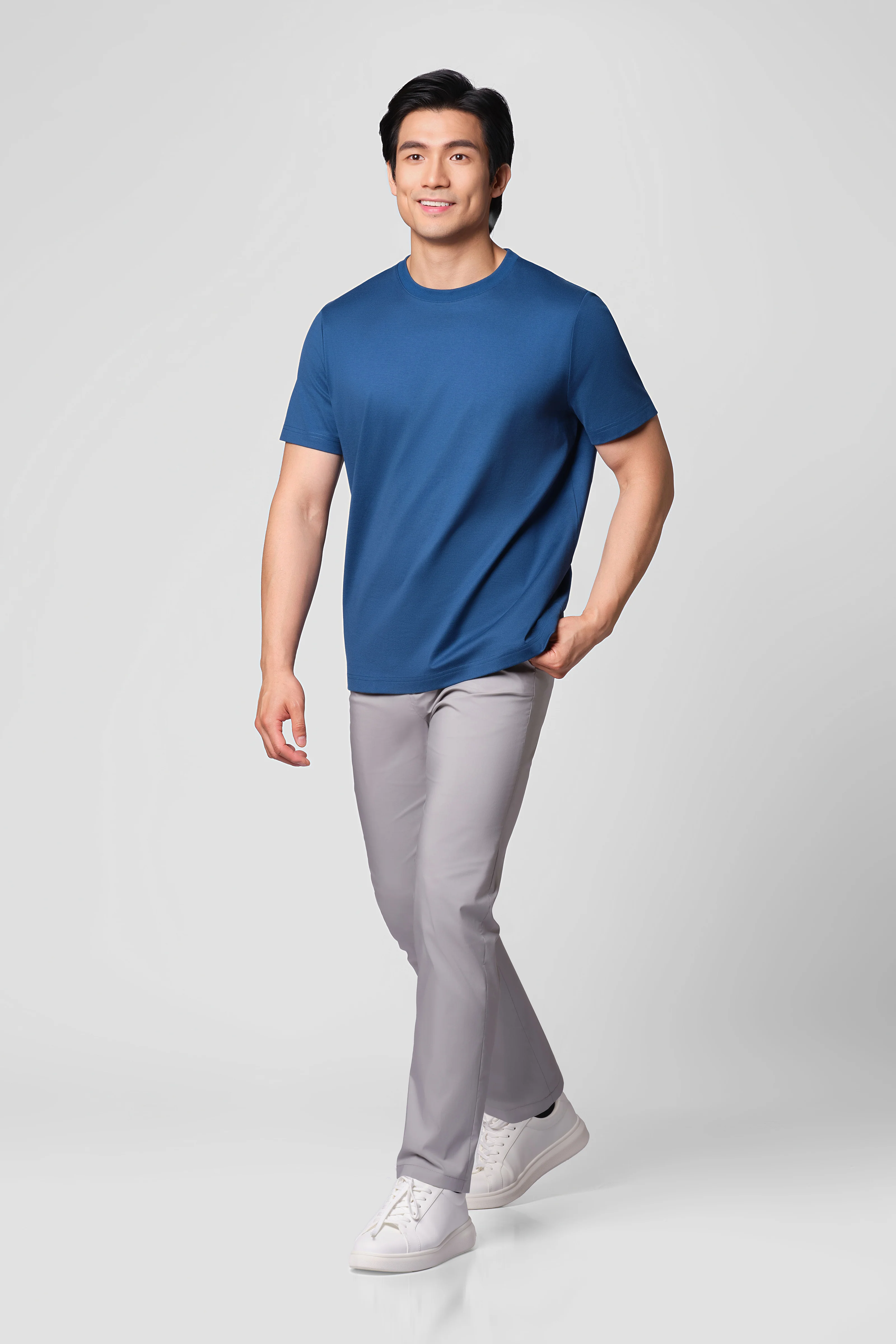 “Frozen in Tones” Waterless Dye Crew Neck T-Shirt | Fjord Blue MB2607 - Image 2