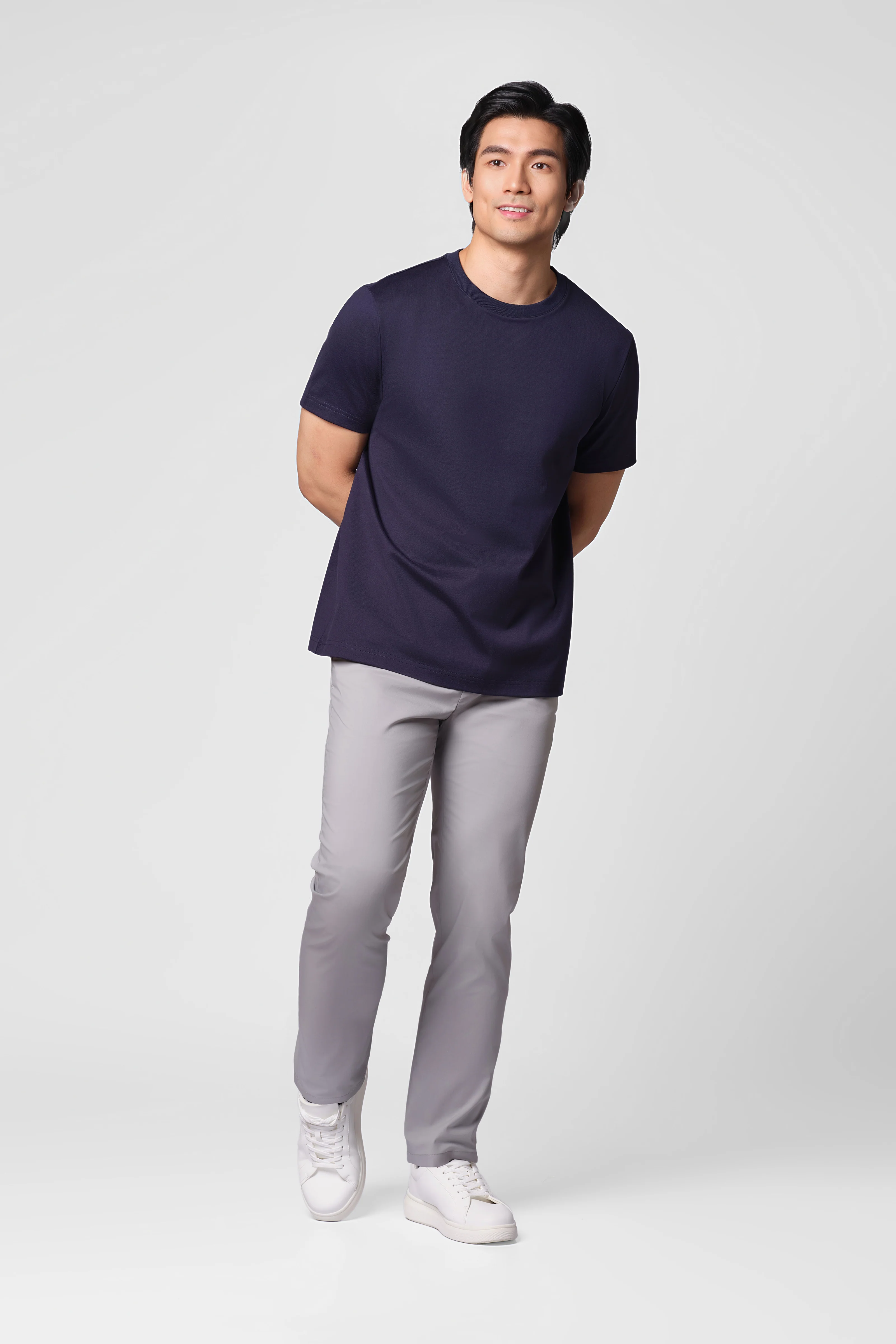 “Frozen in Tones” Waterless Dye Crew Neck T-Shirt | Polar Navy NNY240 - Image 2