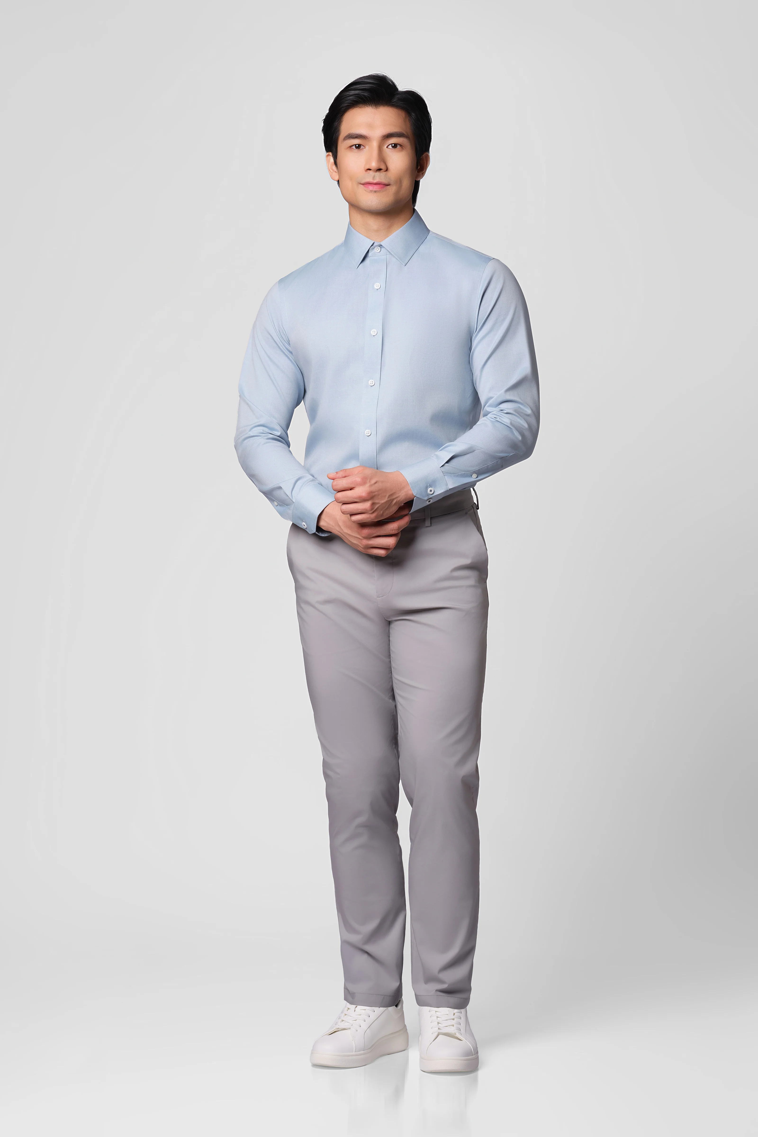 “Frozen in Tones” Waterless Dye Dress Shirt | Glacial Mist 17804N - Image 2