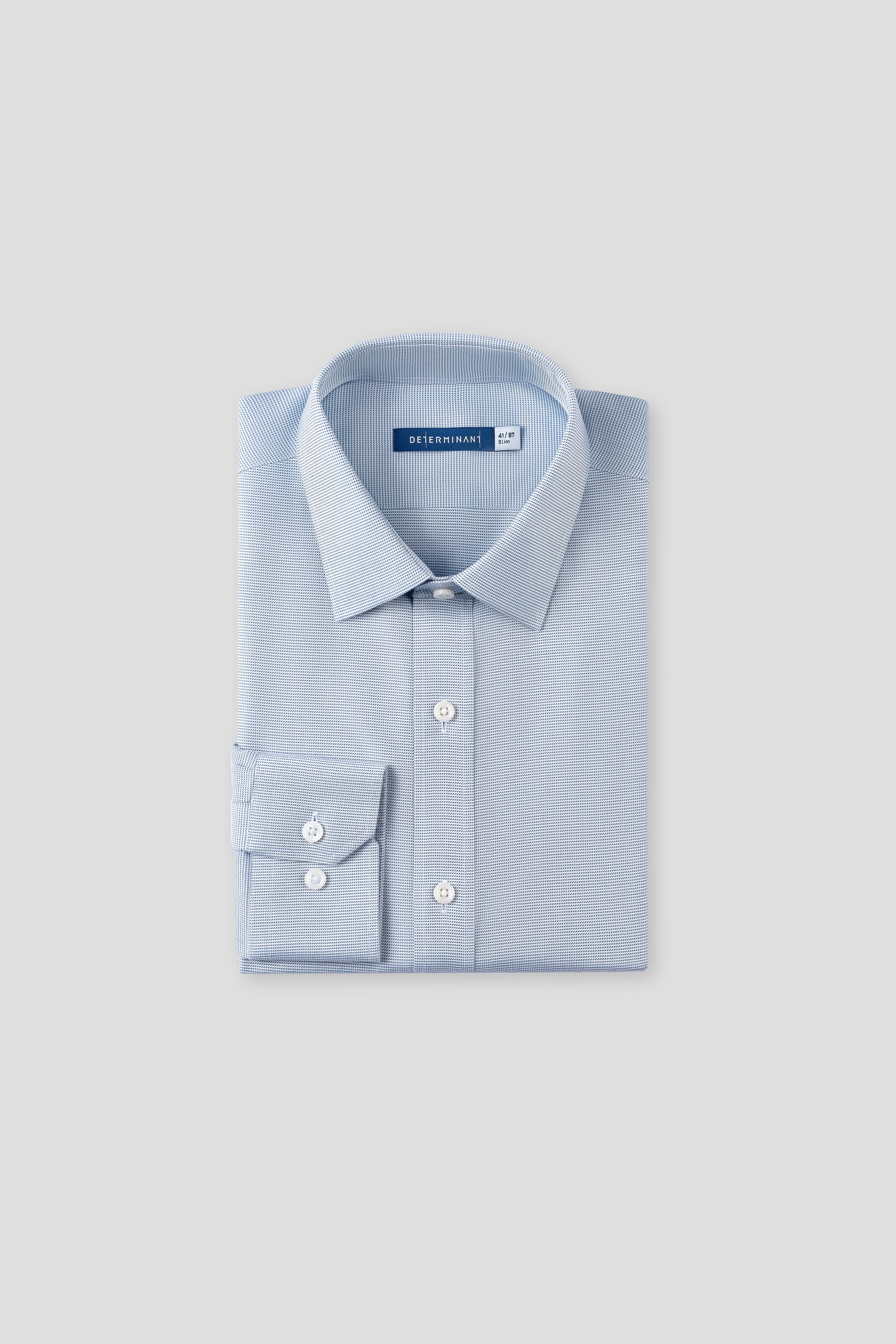 “Frozen in Tones” Waterless Dye Dress Shirt | Glacier Grid 22815N - Image 5